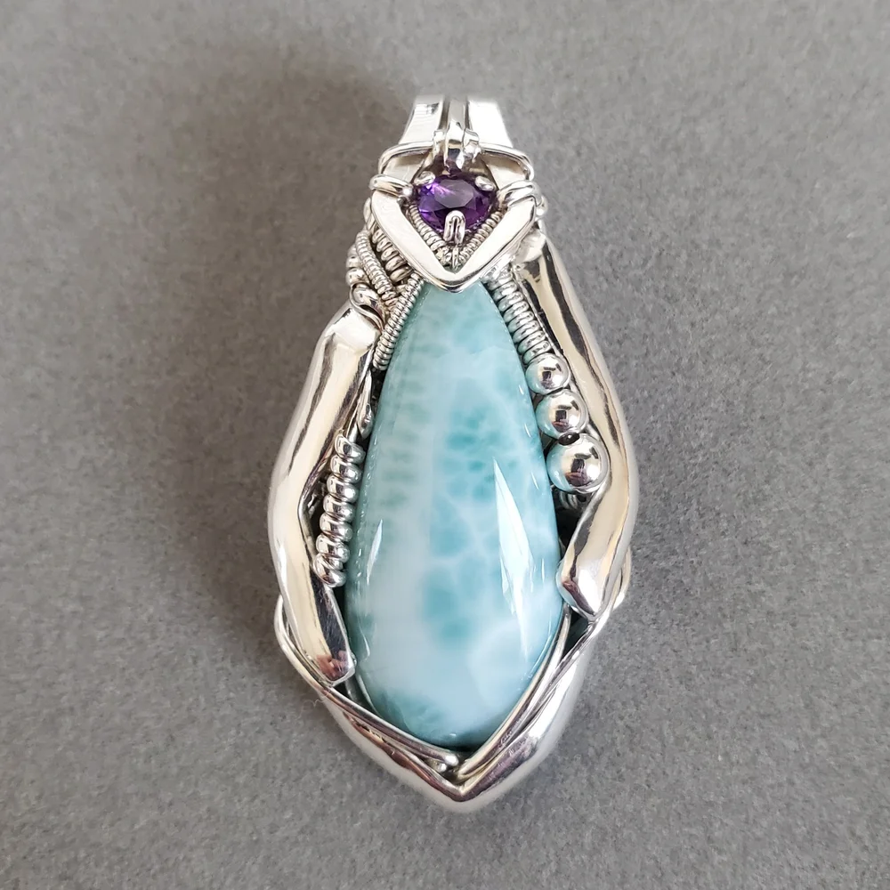 Larimar & Amethyst — Miles McDonald - The Art of Wire