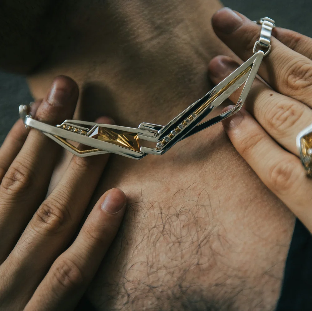 AMAJXN Munsteiner Citrine Necklace — Miles McDonald - The Art of Wire
