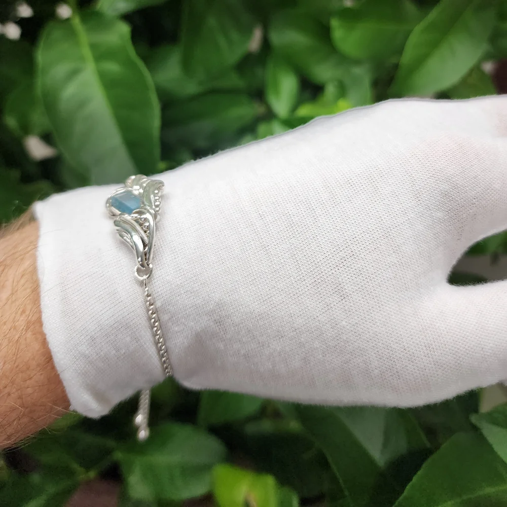 Aquamarine Bracelet — Miles McDonald - The Art of Wire