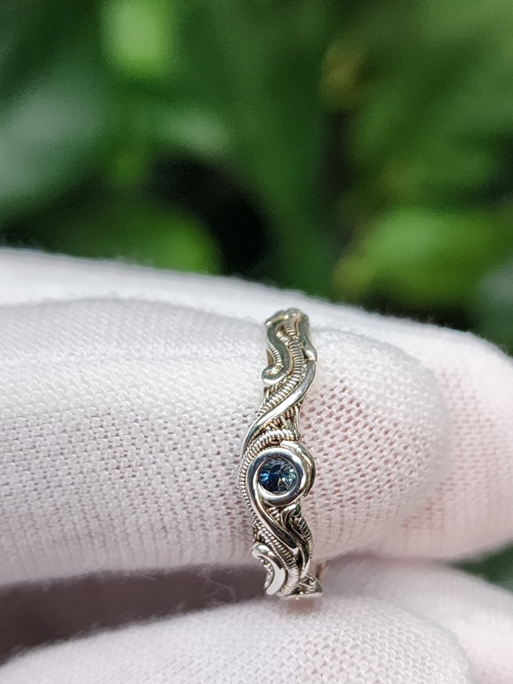 Sapphire Flow Ring — Miles McDonald - The Art of Wire