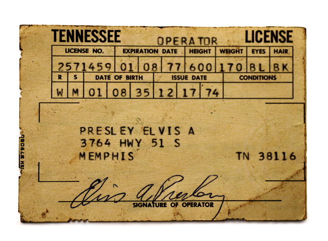 Elvis's Tennessee Drivers Licence, 2003 