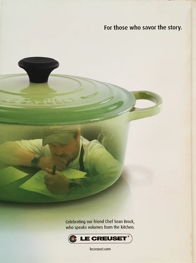 Le Creuset Advertisement featuring Sean Brock