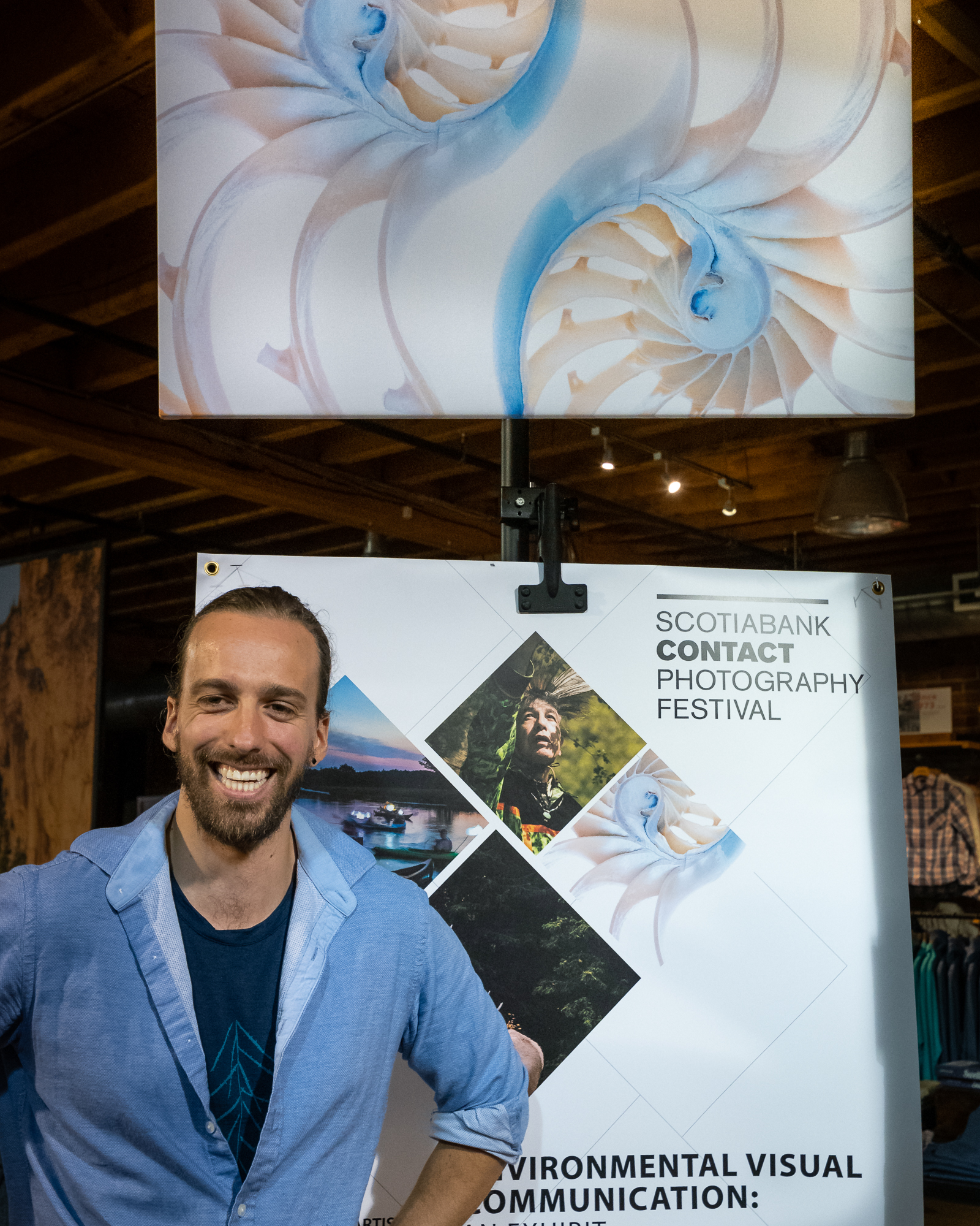 Dave Coulson, who curated the exhibit, is an EVC alumnus, photographer, and video editor with PWB. PHOTO: Kristi Giambattista