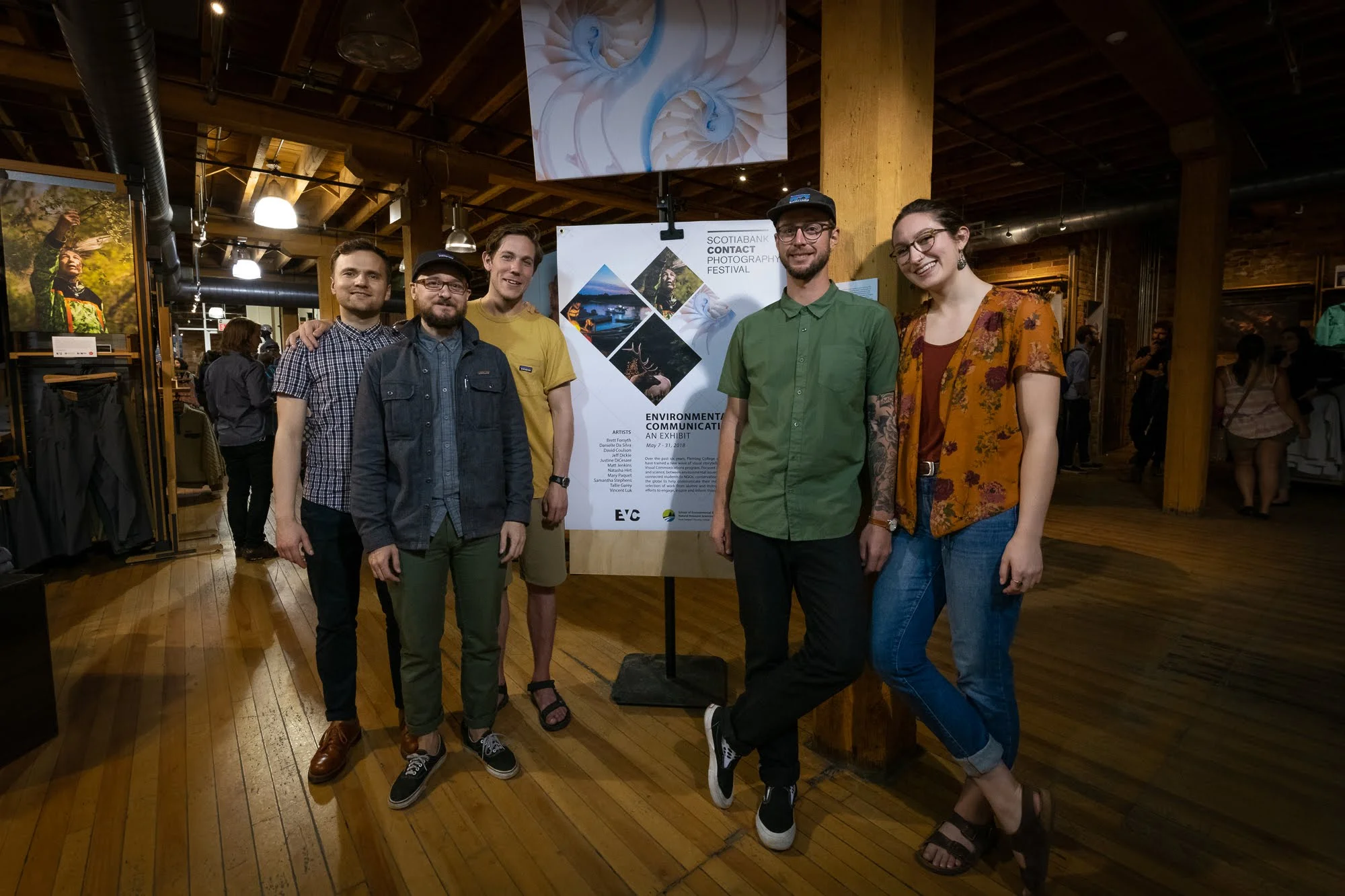 EVC and Patagonia staff, students, and community members celebrated the exhibit on May 17th. PHOTO: Dave Coulson