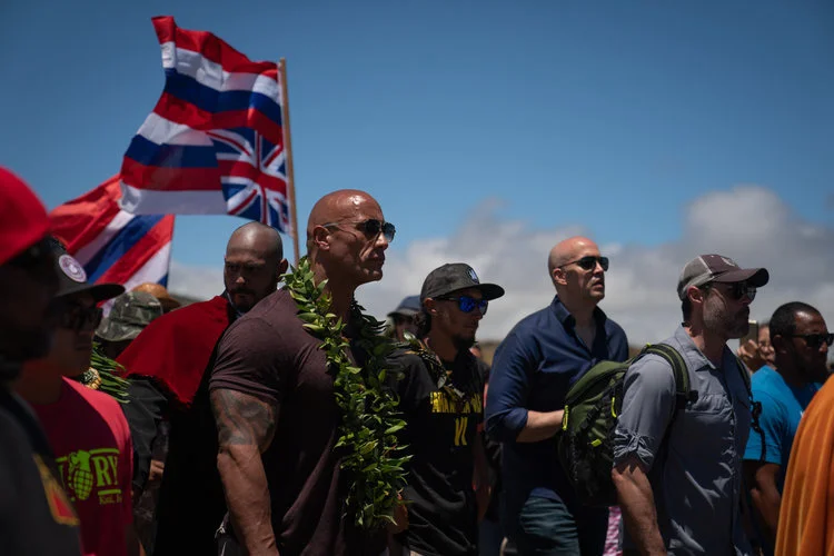 The Rock makes an appearance, followed by swathes of supporters including Damian Marley, Jason Momoa, and Nicole Scherzinger.