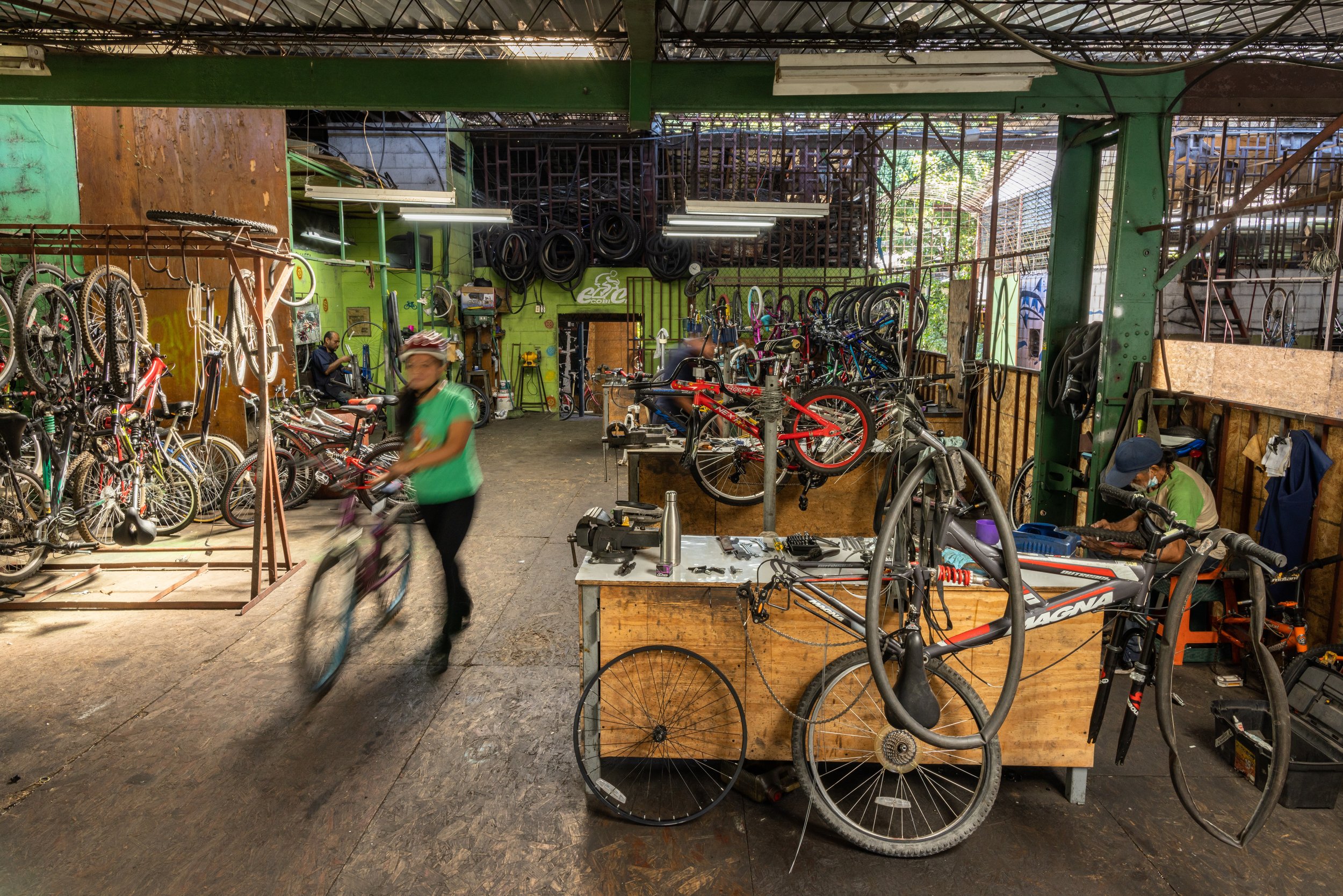  The bike repair shop at CESTA. 