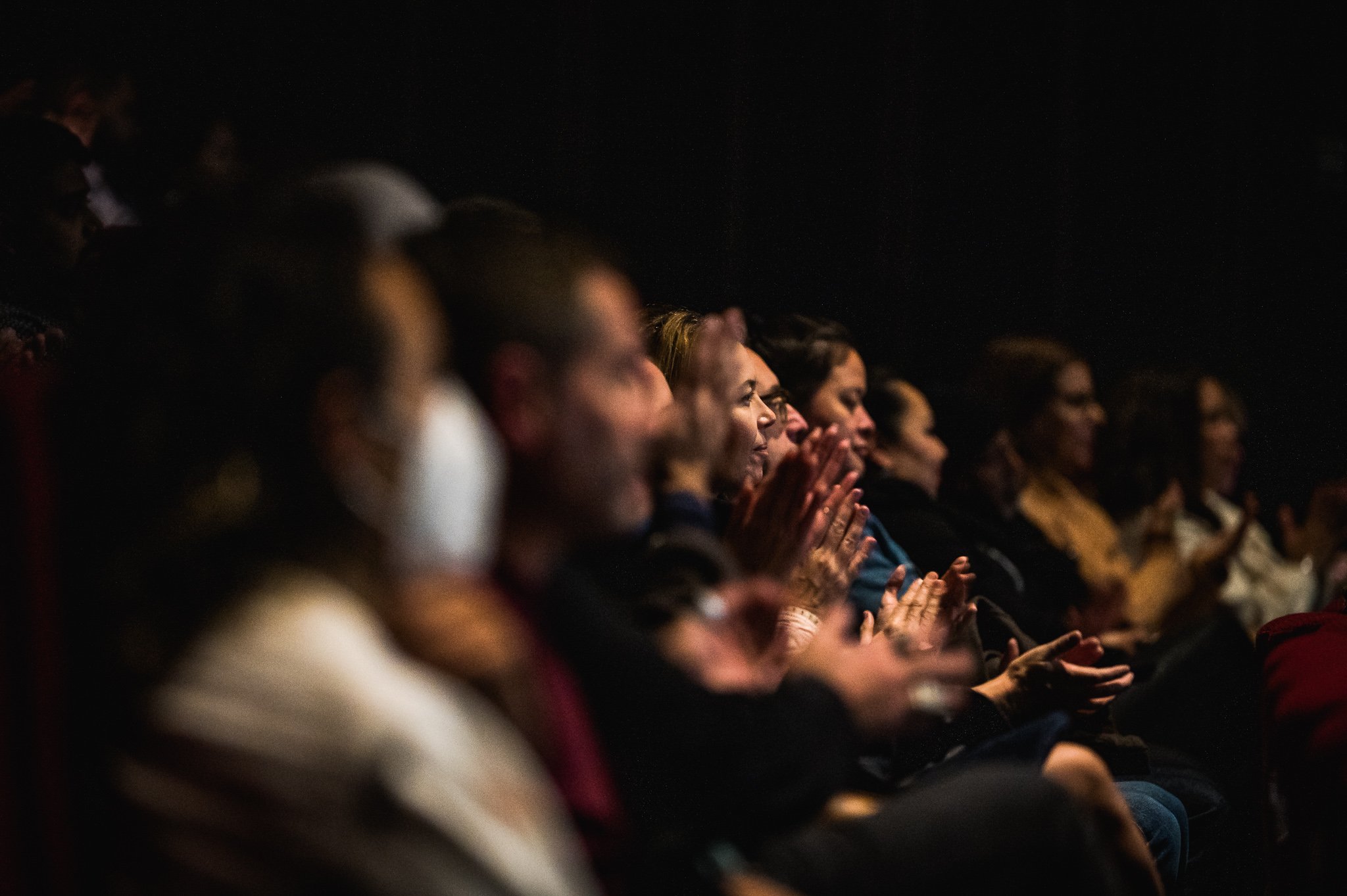 Attendees clapping at the end of the opening night film at the TIFF Bell Lightbox Theatre in Toronto. Image by David Coulson.