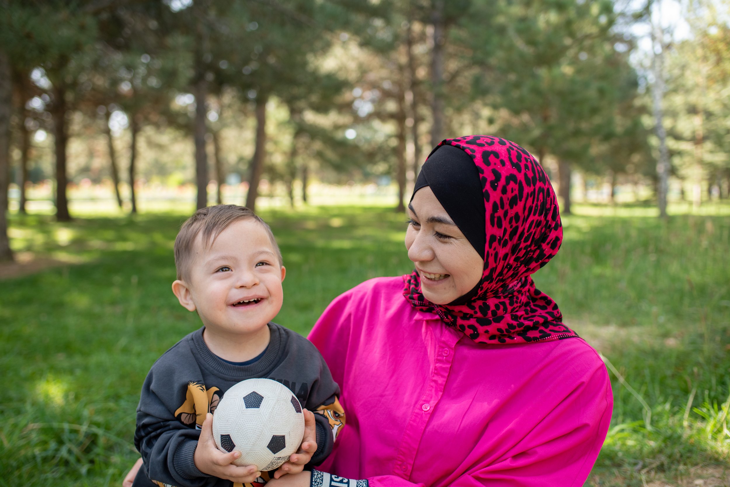 Ruhsari and her son Ihsan. 