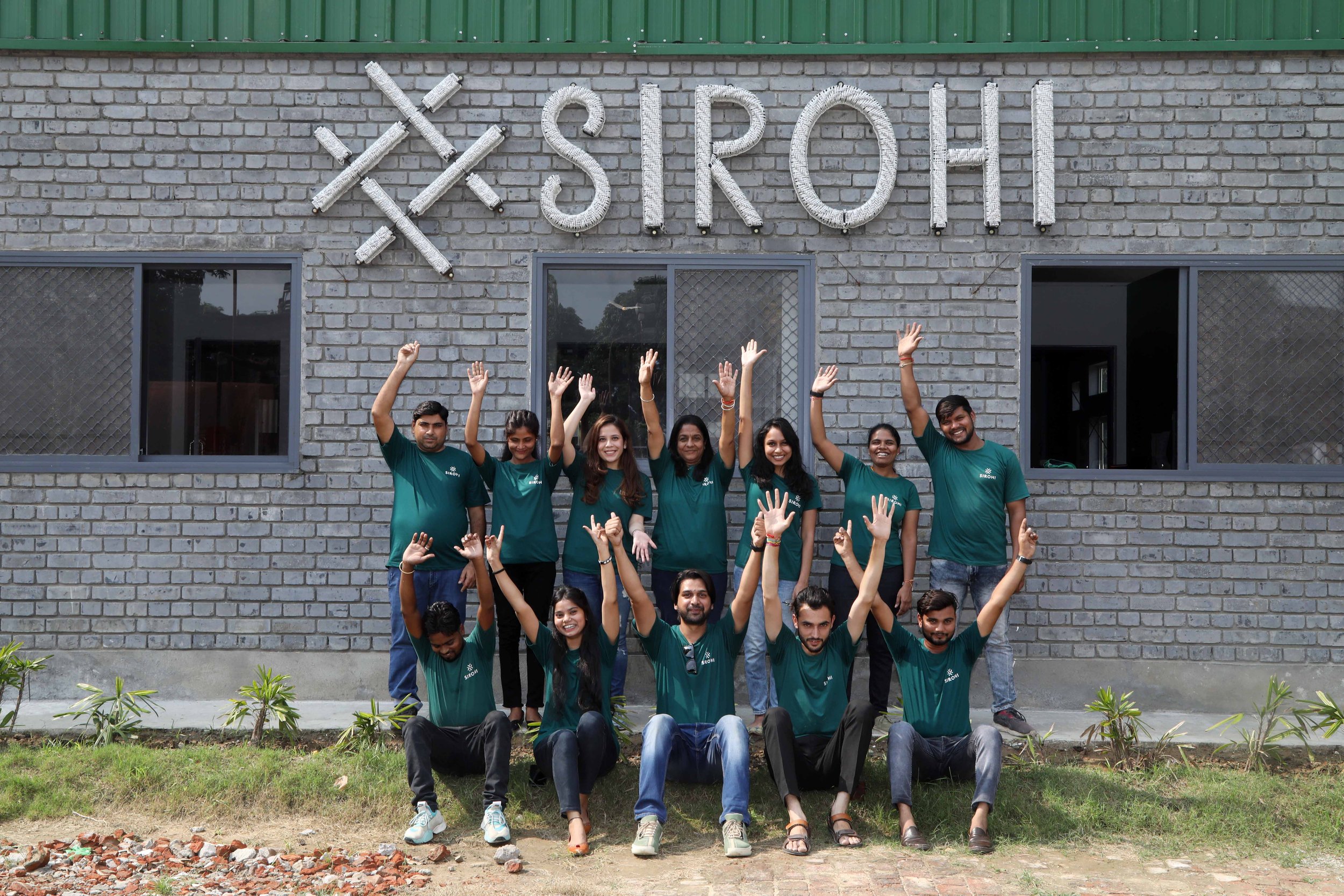 The employees of Sirohi (top, left to right): Sandeep, Minaksh, Shagun, Neati, Surbhi, Arushi, Jitender. Sitting (left to right): Vicky, Nishat, Yasar, Nitish, Salman. Not pictured: Gauri (Founder).