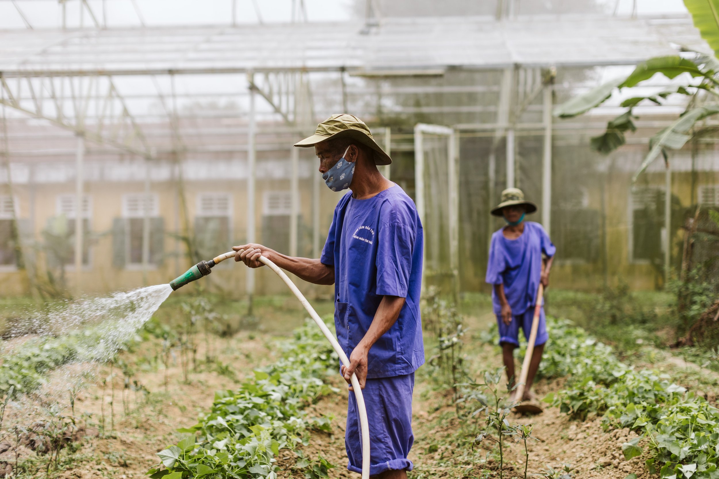 Gardening programs at the Thua Thien Hue Social Center give patients purpose and skills. The food they grow is used for the entire centre.