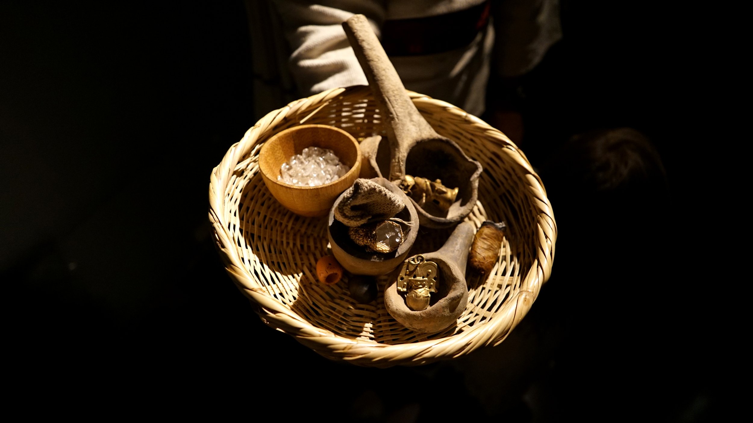 An offering made during a Muysca gold ceremony in the Museo Del Oro in Bogotá.