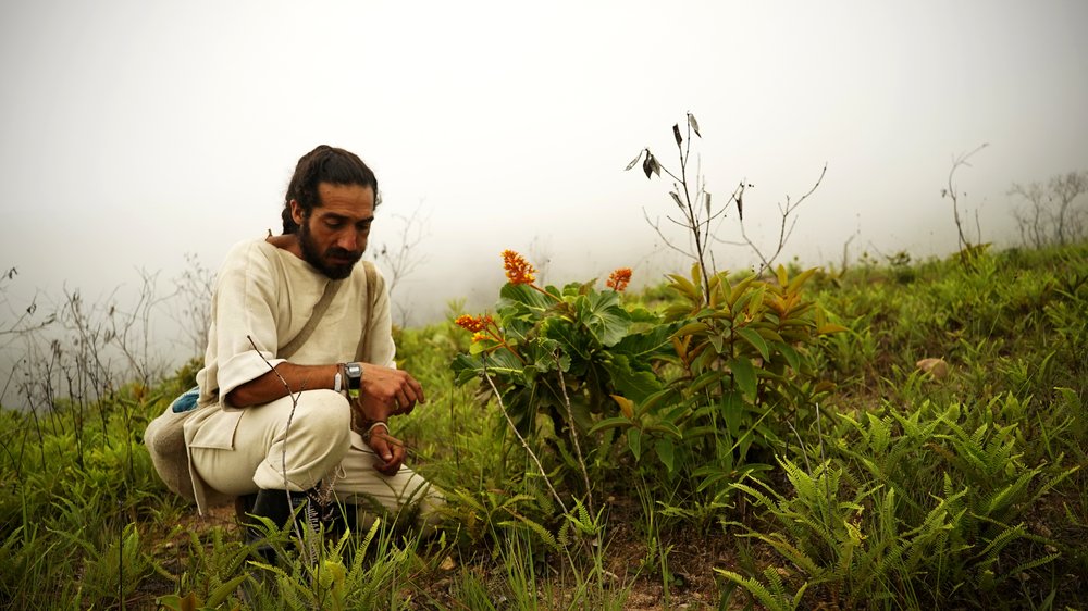 Buntkua Yari Maku, leader of the Fowe Muysca community, in the Sierra Nevada. 