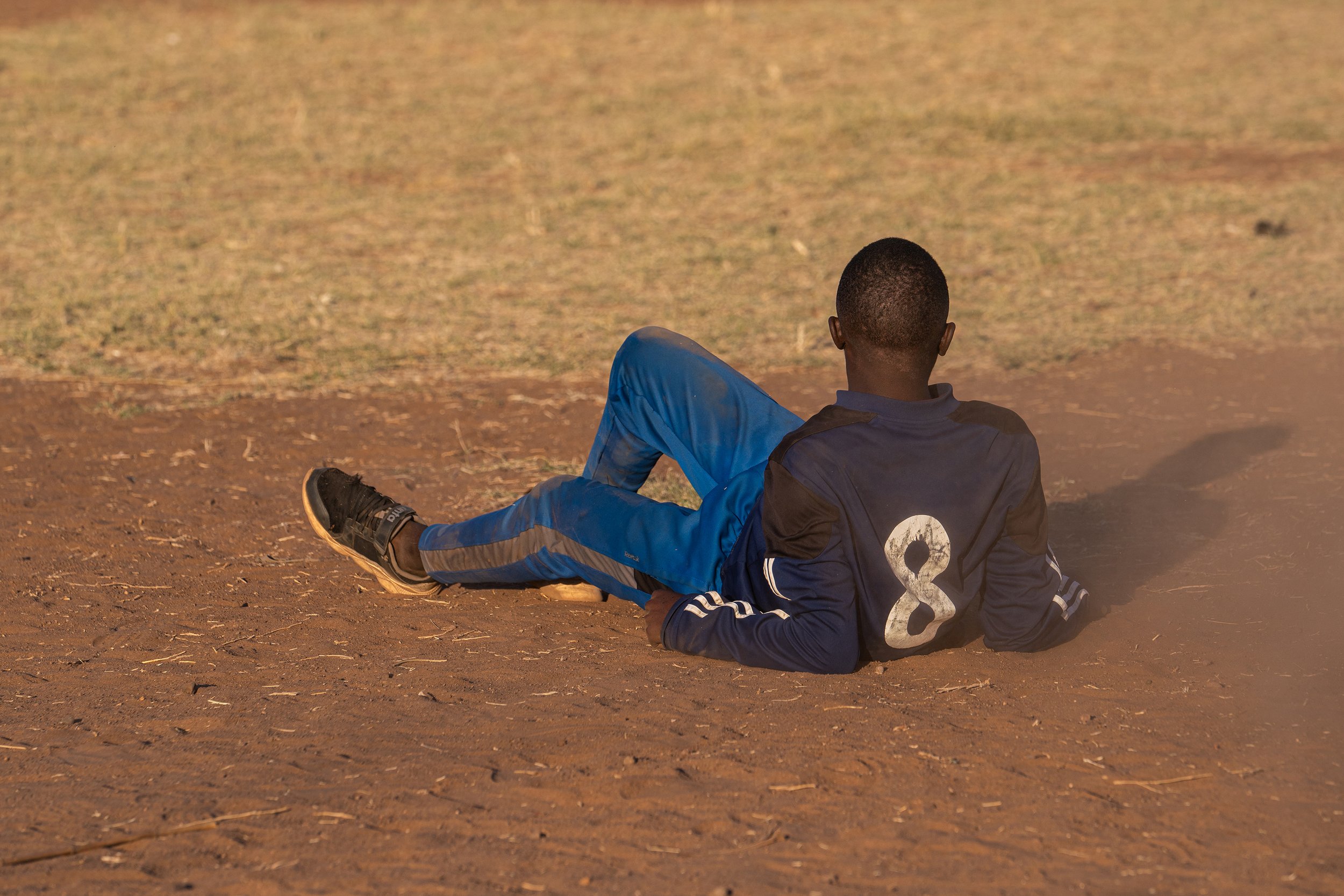  New Hope Waves football team playing a community game in Livingstone. 