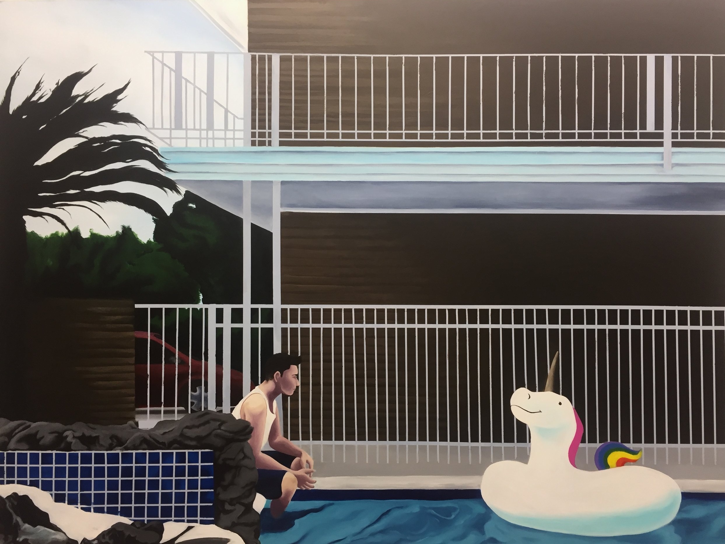   The In-Between , 2019, acrylic on panel, 36”x48” [SOLD] 