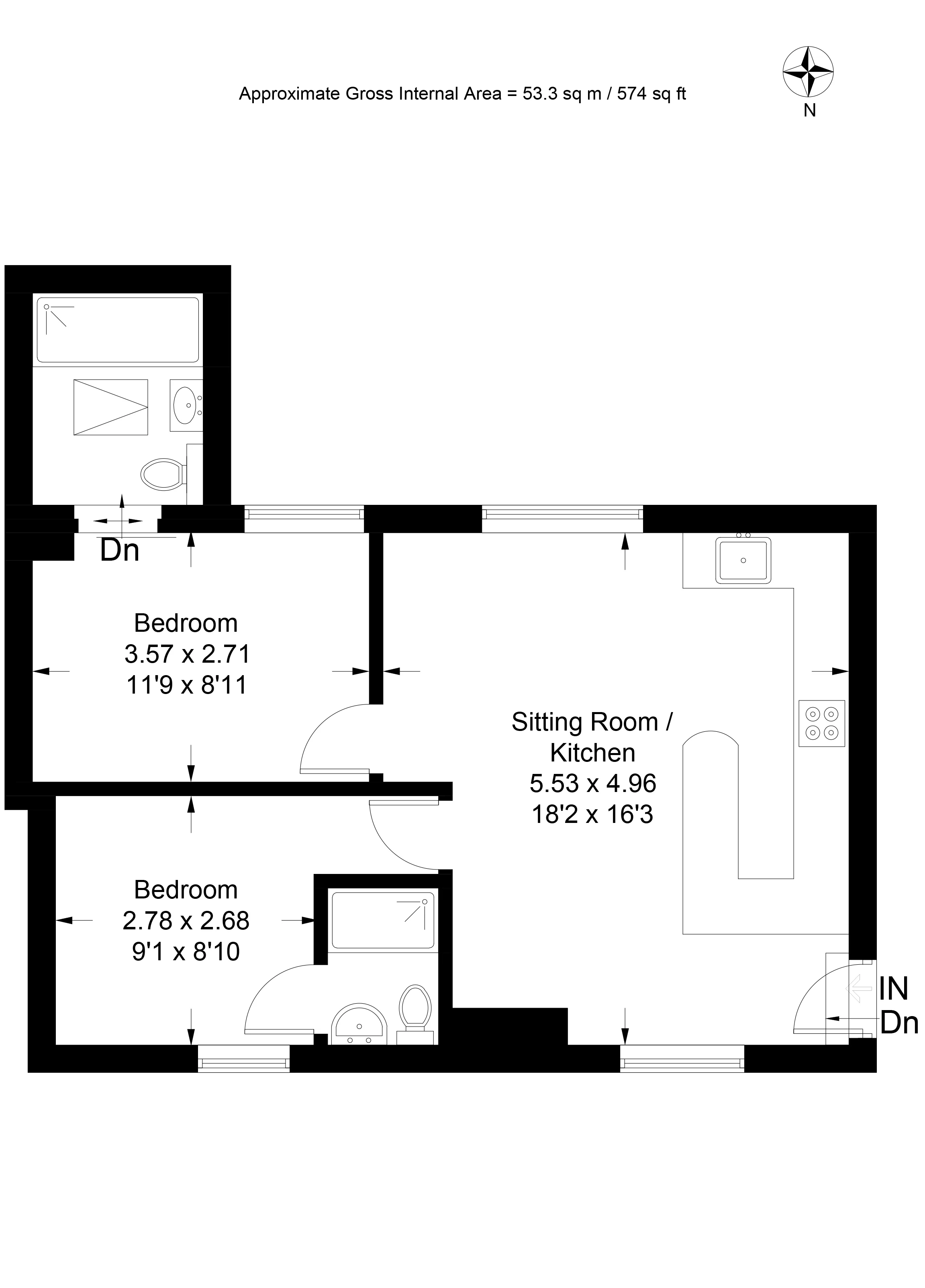 Clear, concise & accurate estate agent floor plan