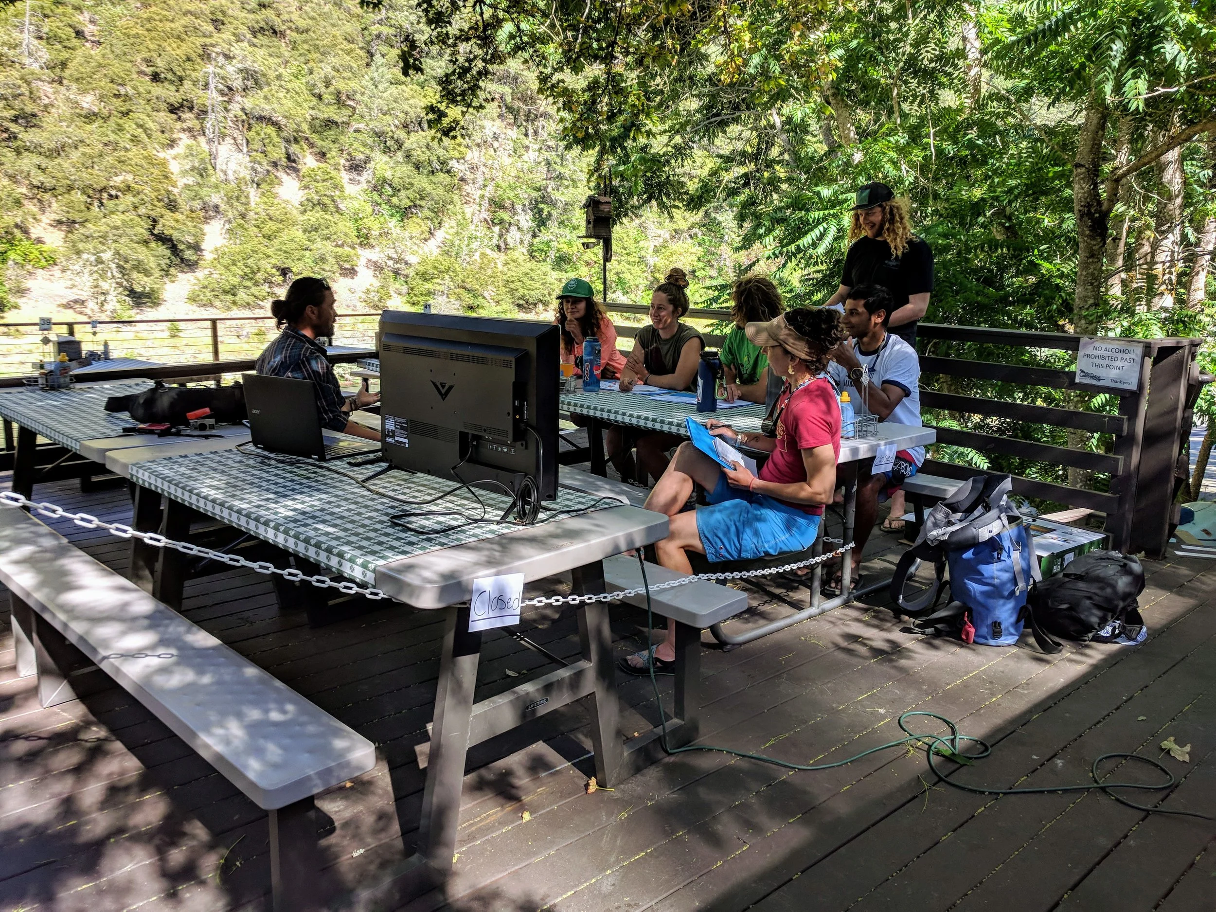The first day of instruction started at Galice Resort...