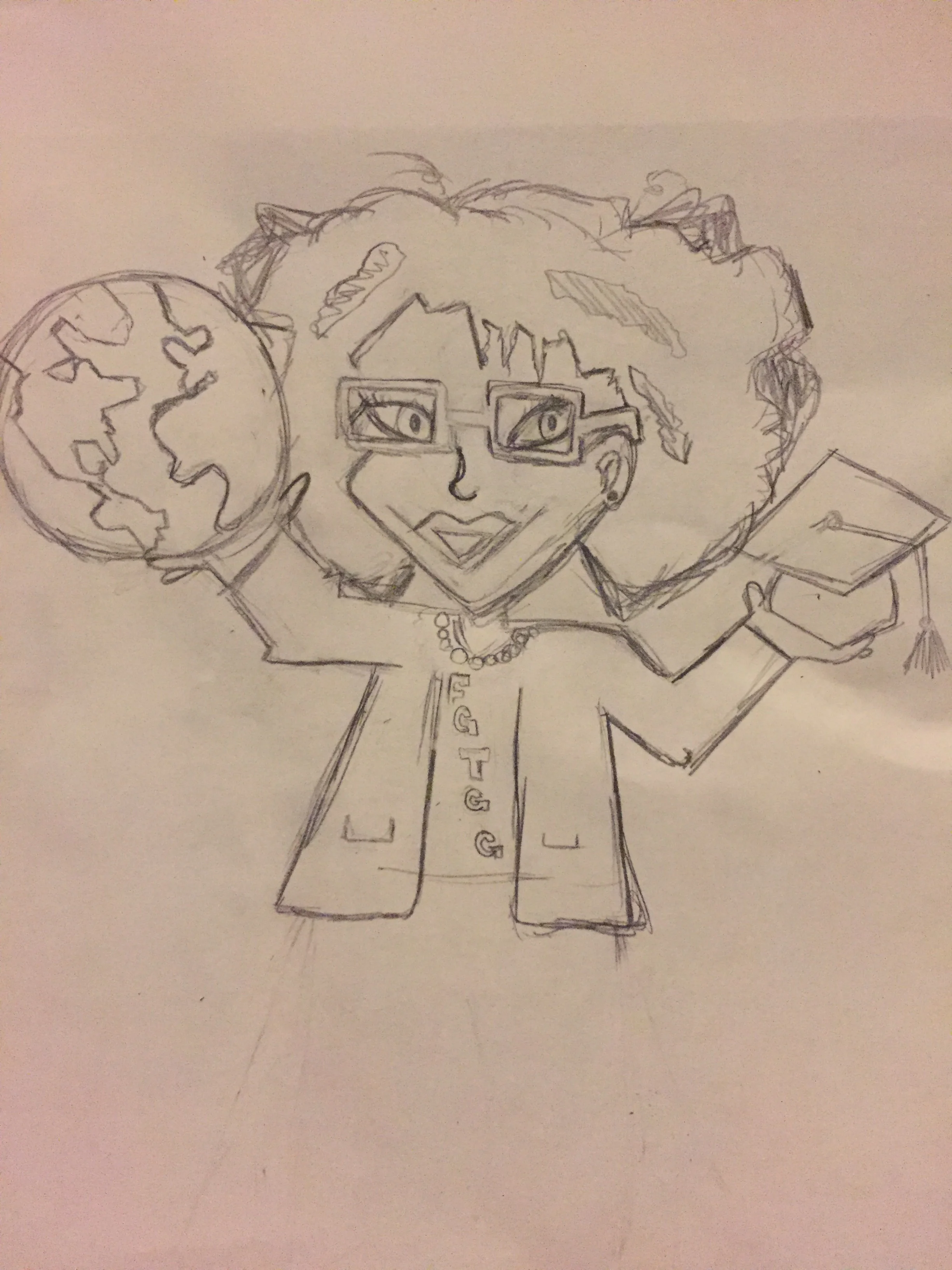  My first sketch of my beloved character Bonnie. Bonnie means alot to me because she is the reflection of me, a 20-something trying to take over the world. She has good hair, fabulous glasses, and she is always following her dreams. I was hopeful tha