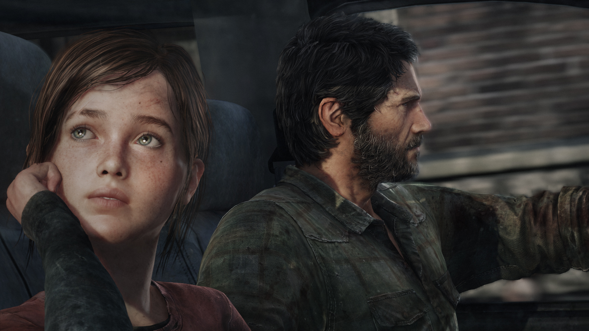 Ellie and Joel, in The Last of Us