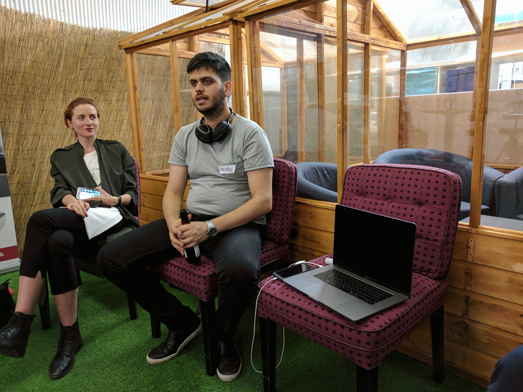 Antimo explaining how AREEA helps address the challenges of poor air quality.