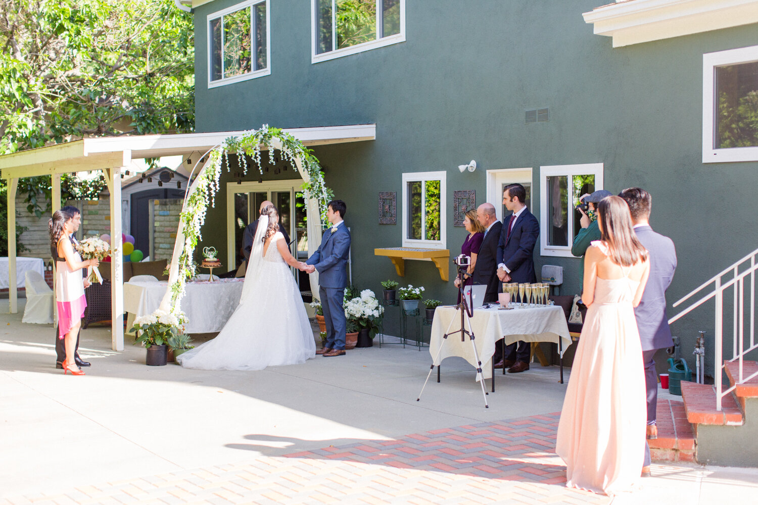 Virtual Zoom Wedding | Socially Distanced | Backyard Wedding | Los Angeles Wedding Photographer | thevondys.com