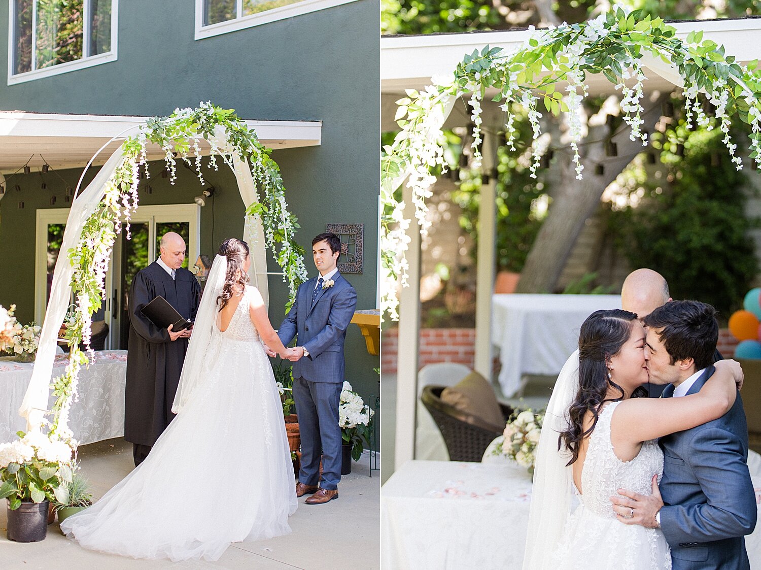 Virtual Zoom Wedding | Socially Distanced | Backyard Wedding | Los Angeles Wedding Photographer | thevondys.com