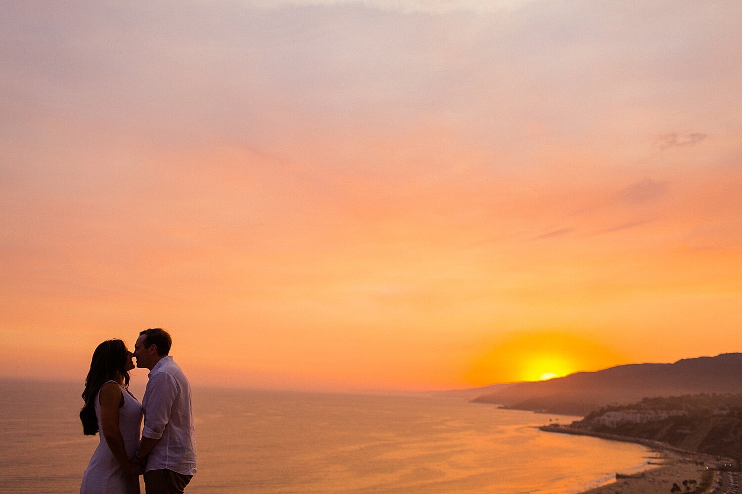 couple shares a special moment after los angeles beach wedding | thevondys.com