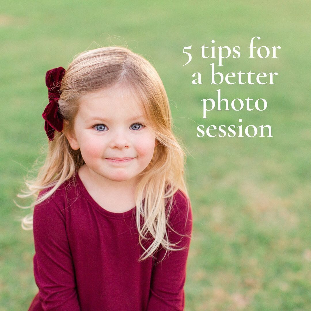 Thinking about a portrait session this year? Have one booked but feeling nervous? Here are are 5 tips for a better portrait session!
.
Feel free to share and/or save this for later!
.
Looking for a session? Our mini sessions are being released to our
