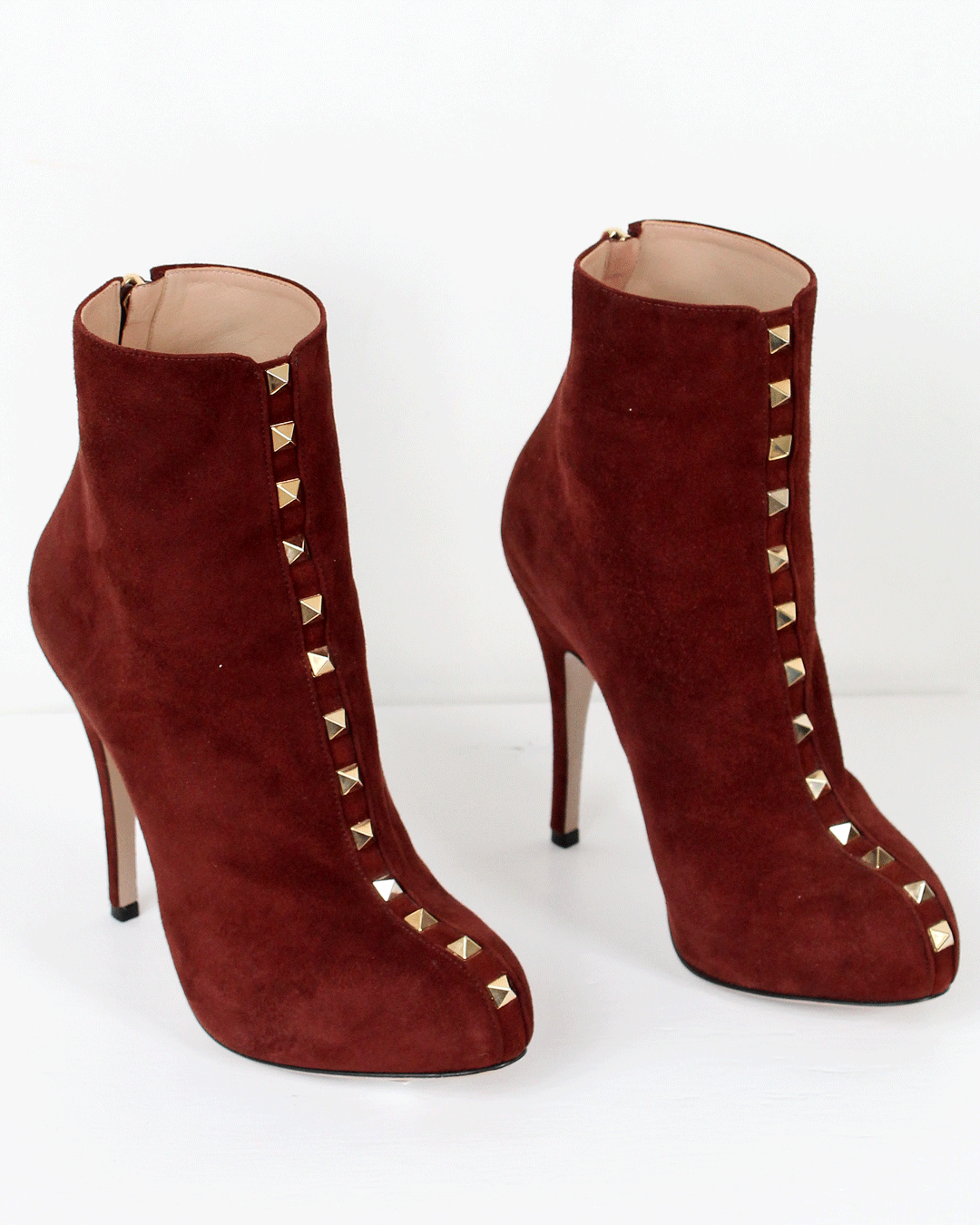 valentino rockstud suede boots
