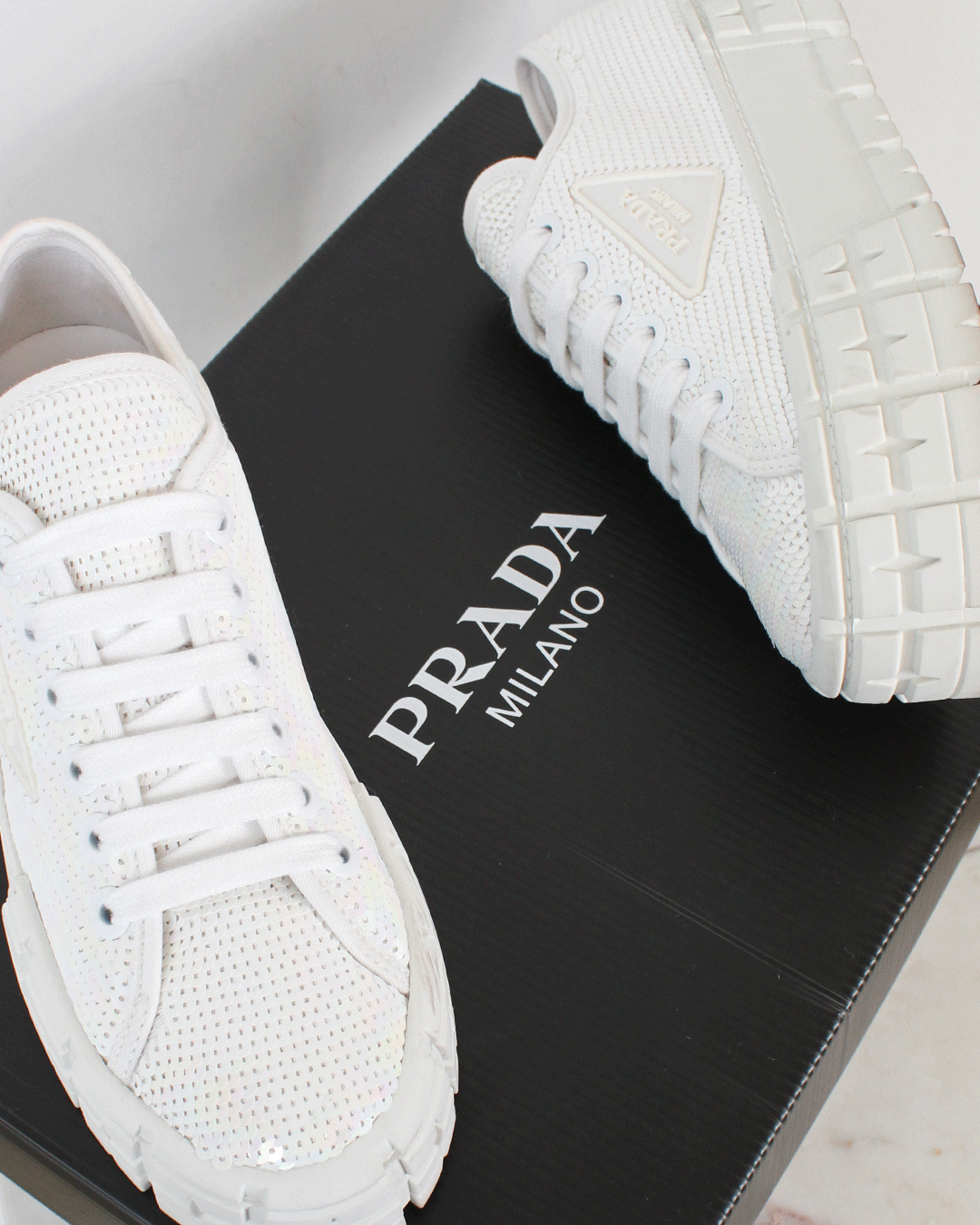 white sequin sneakers