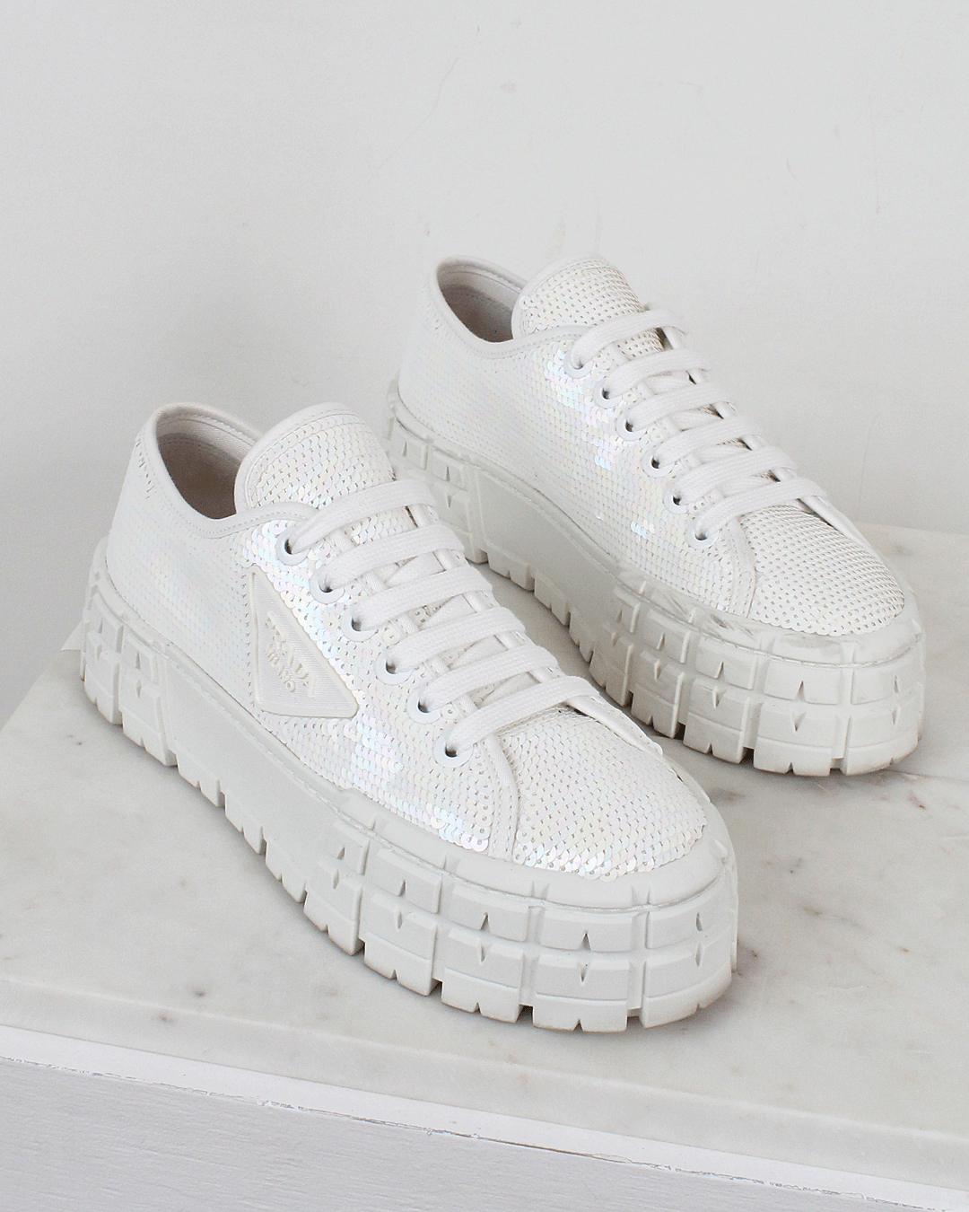 white sequin sneakers