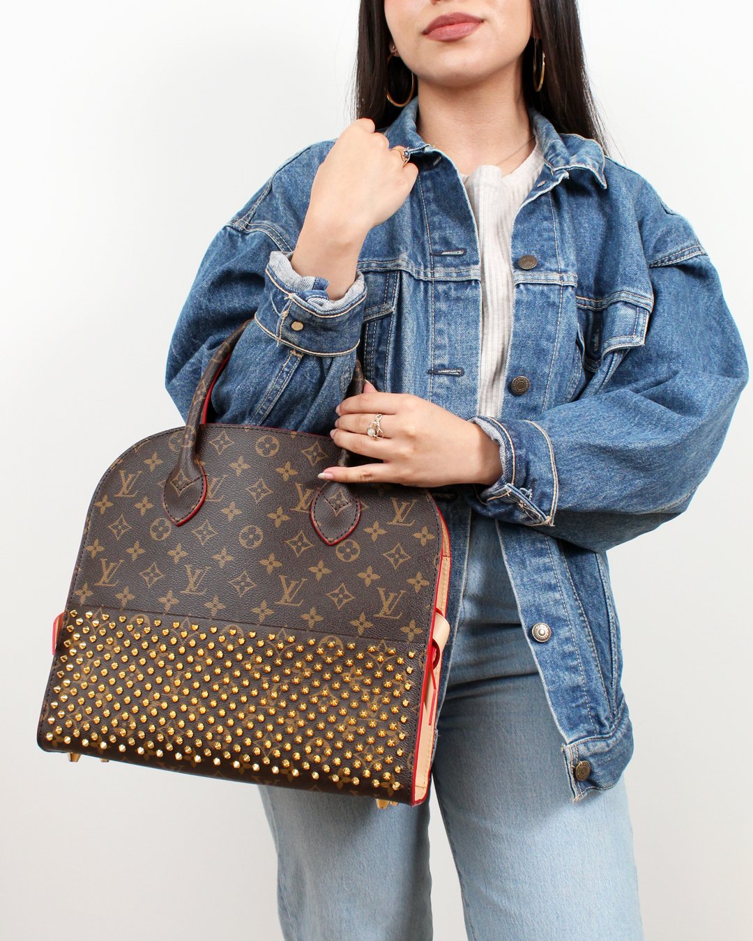 LOUIS VUITTON Monogram Christian Louboutin Iconoclast Hand Bag Limited  Editions