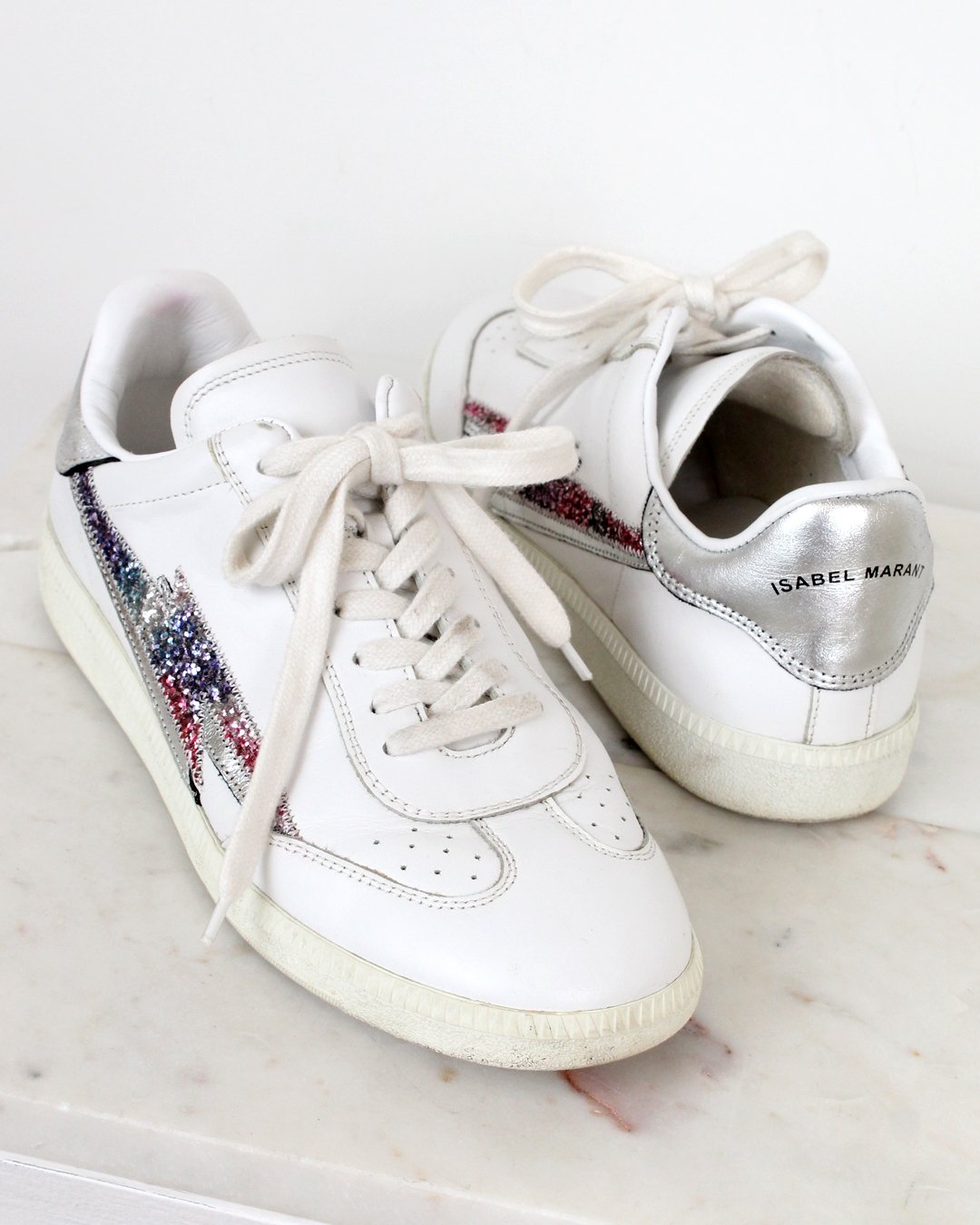 Isabel Bryce Low Top Leather Sneakers — Otra Vez Couture
