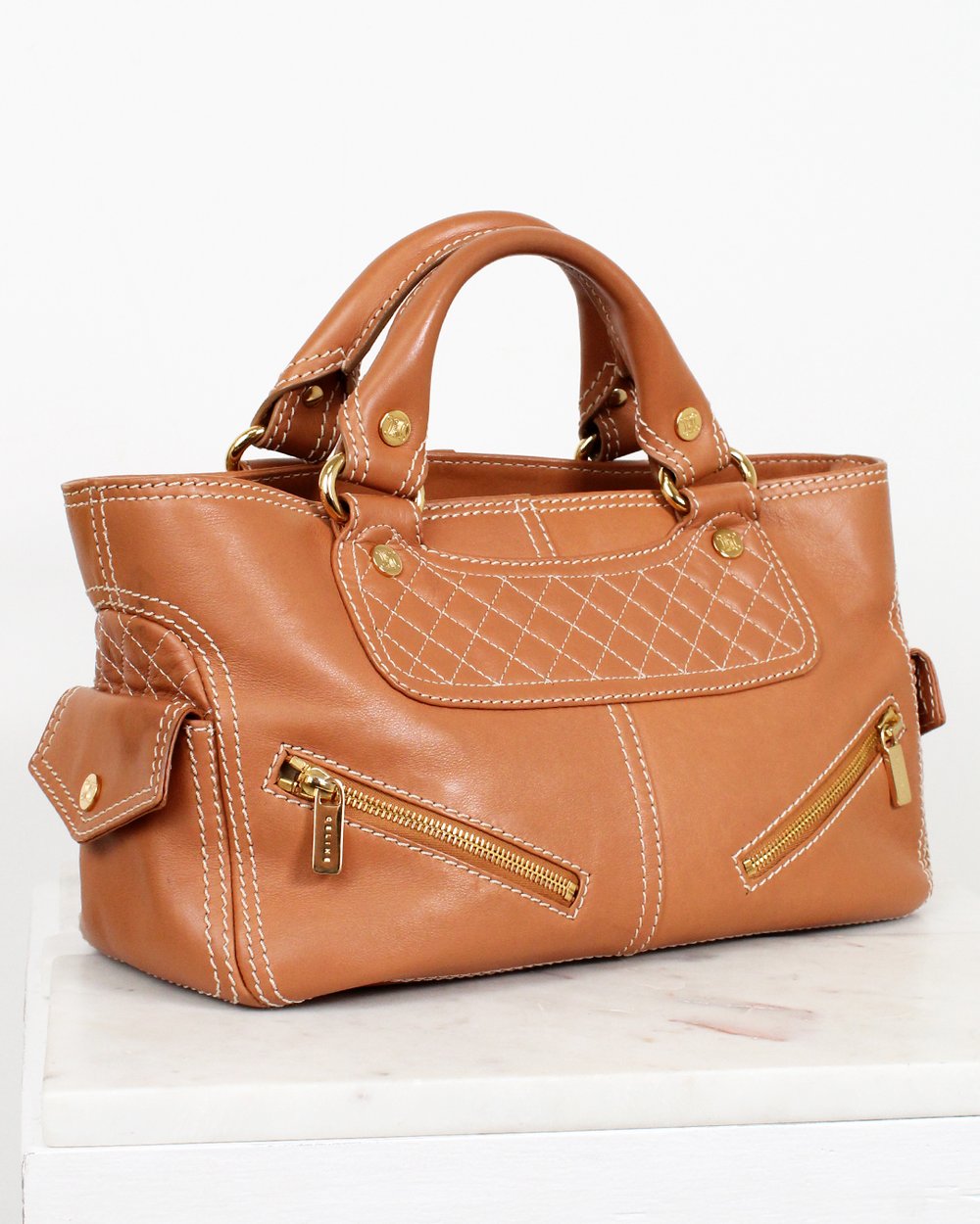 Celine Boston Triomphe Top Handle Bag — Otra Vez Couture Consignment