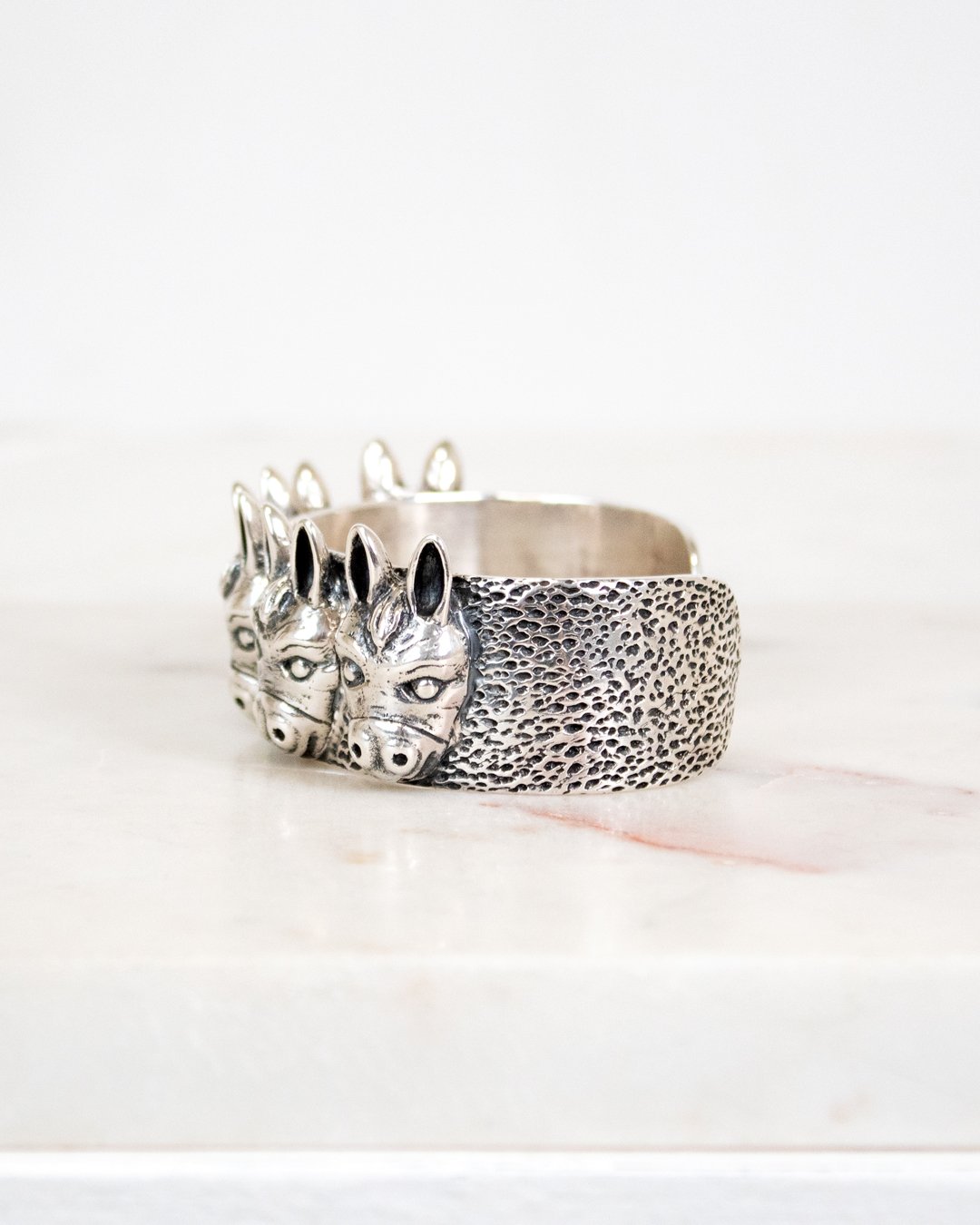 Dian Malouf Sterling Silver Donkey Cuff — Otra Vez Couture Consignment