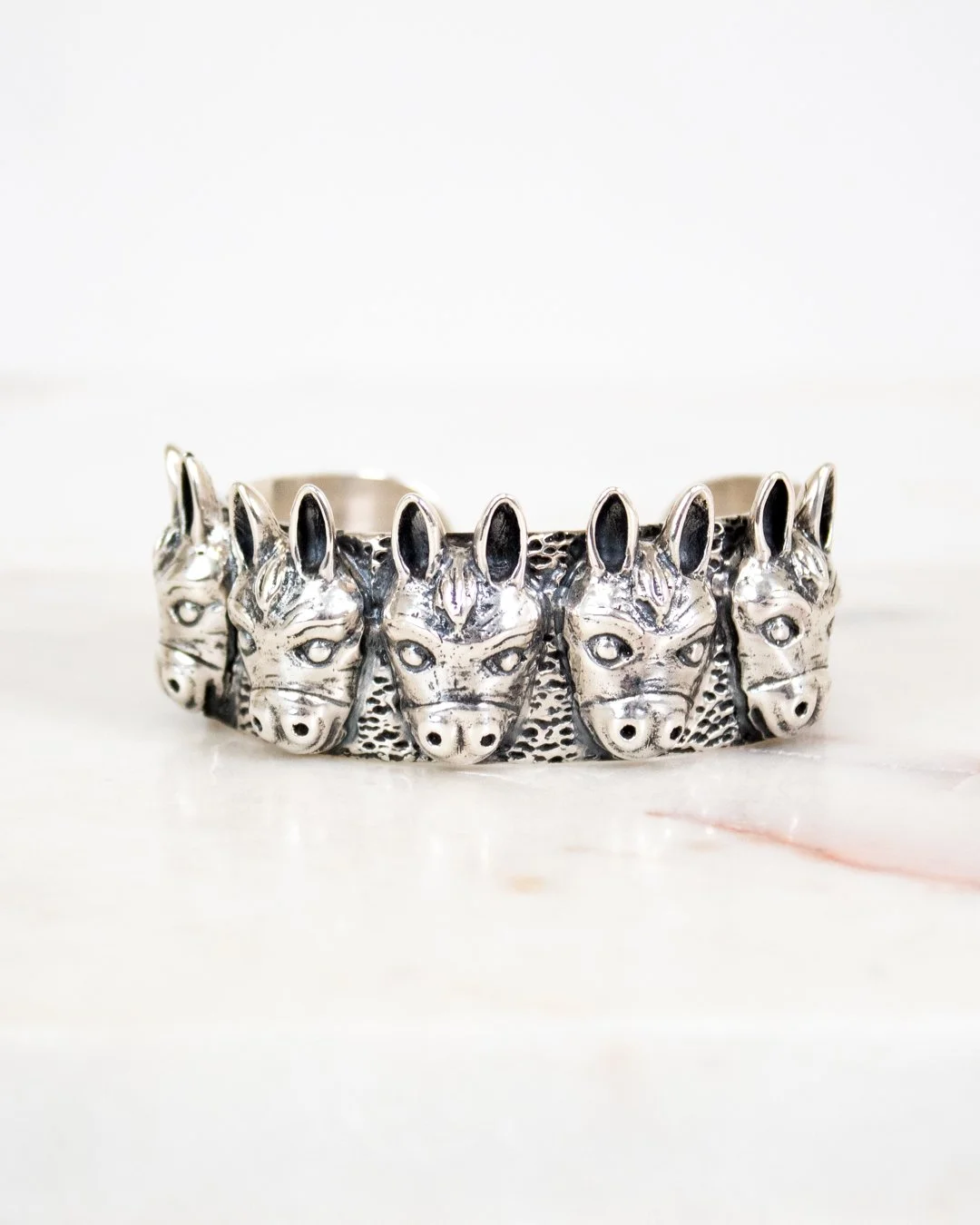 Dian Malouf Sterling Silver Donkey Cuff — Otra Vez Couture Consignment