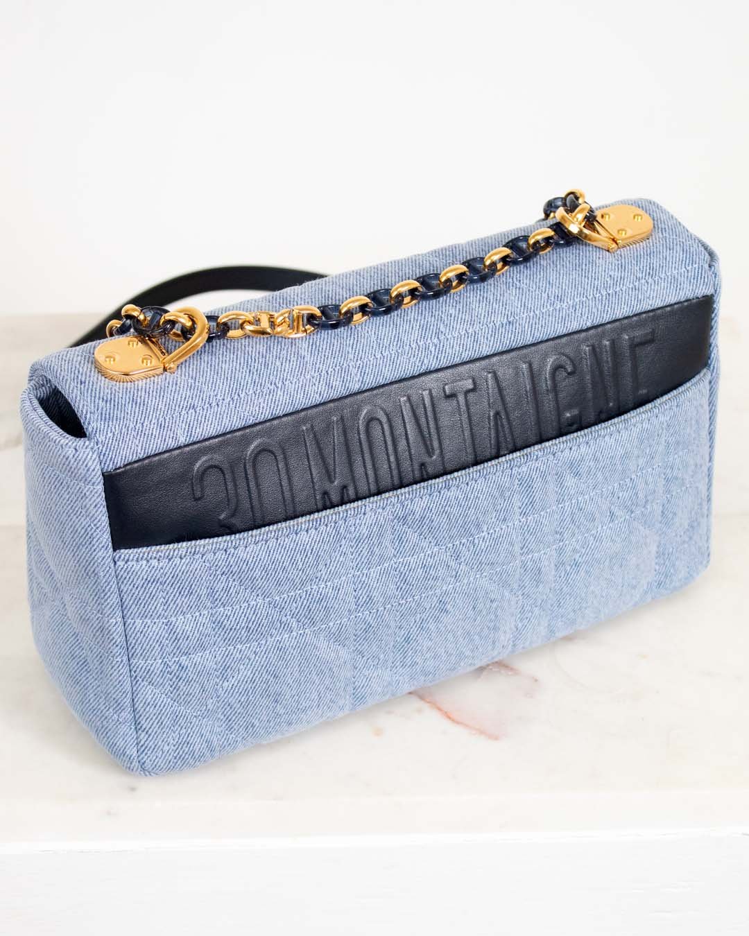 Christian Dior Medium Caro Bag in Macrocannage Denim Embossed.jpg