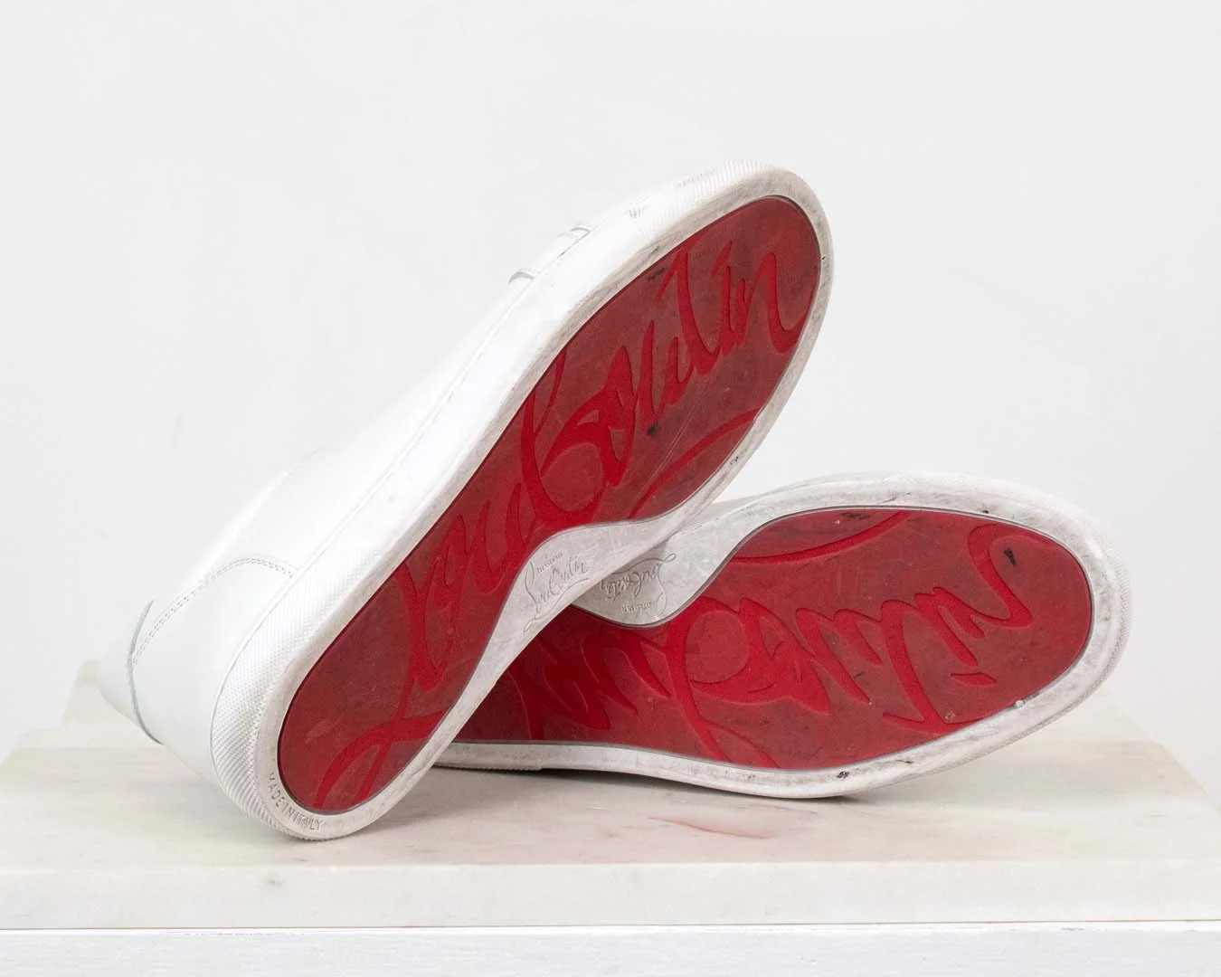 Christian Louboutin Vieira Shoe White Leather Designer Sneakers Soles.jpg