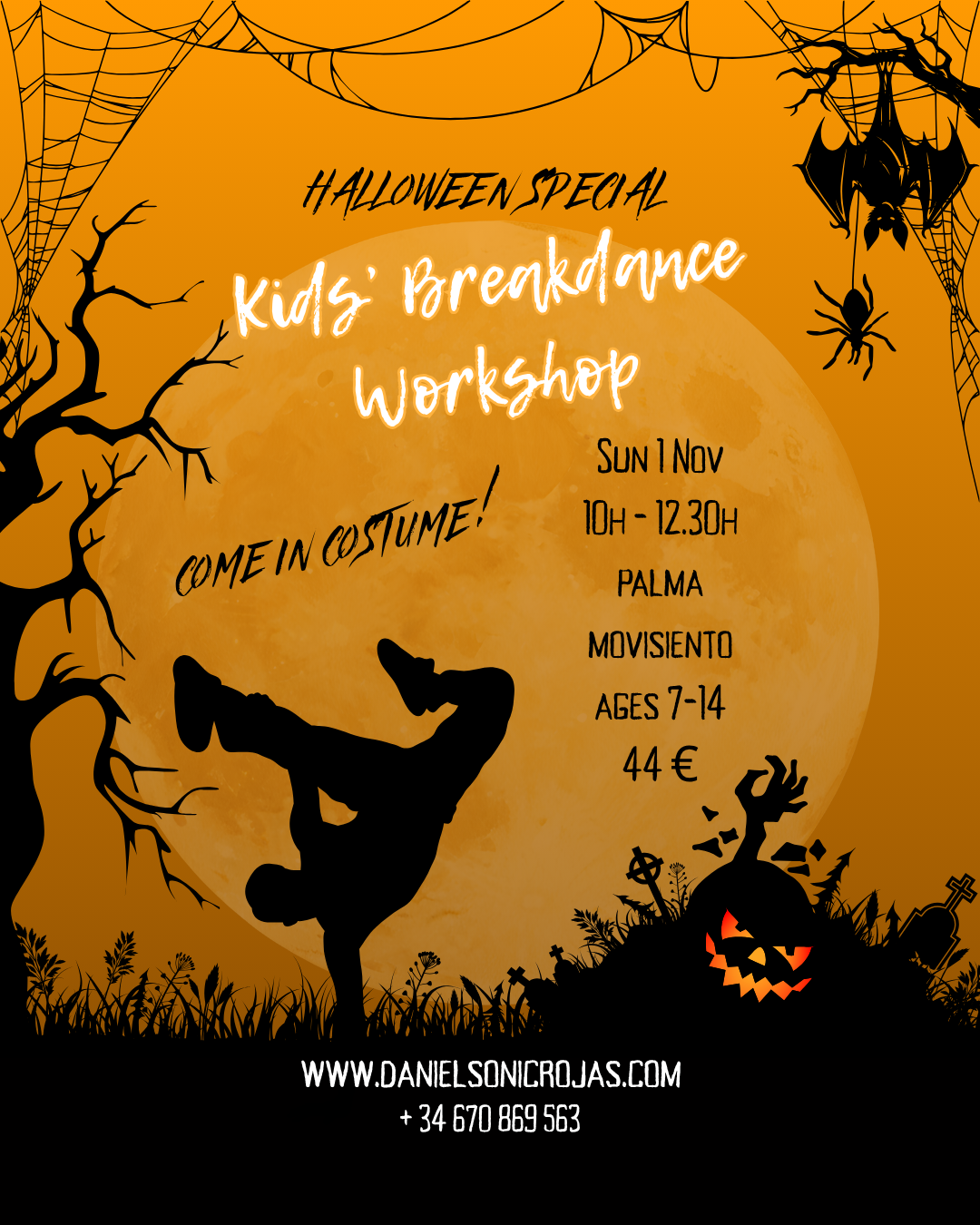 Halloween Kids' Breakdance Workshop w Daniel and Damía