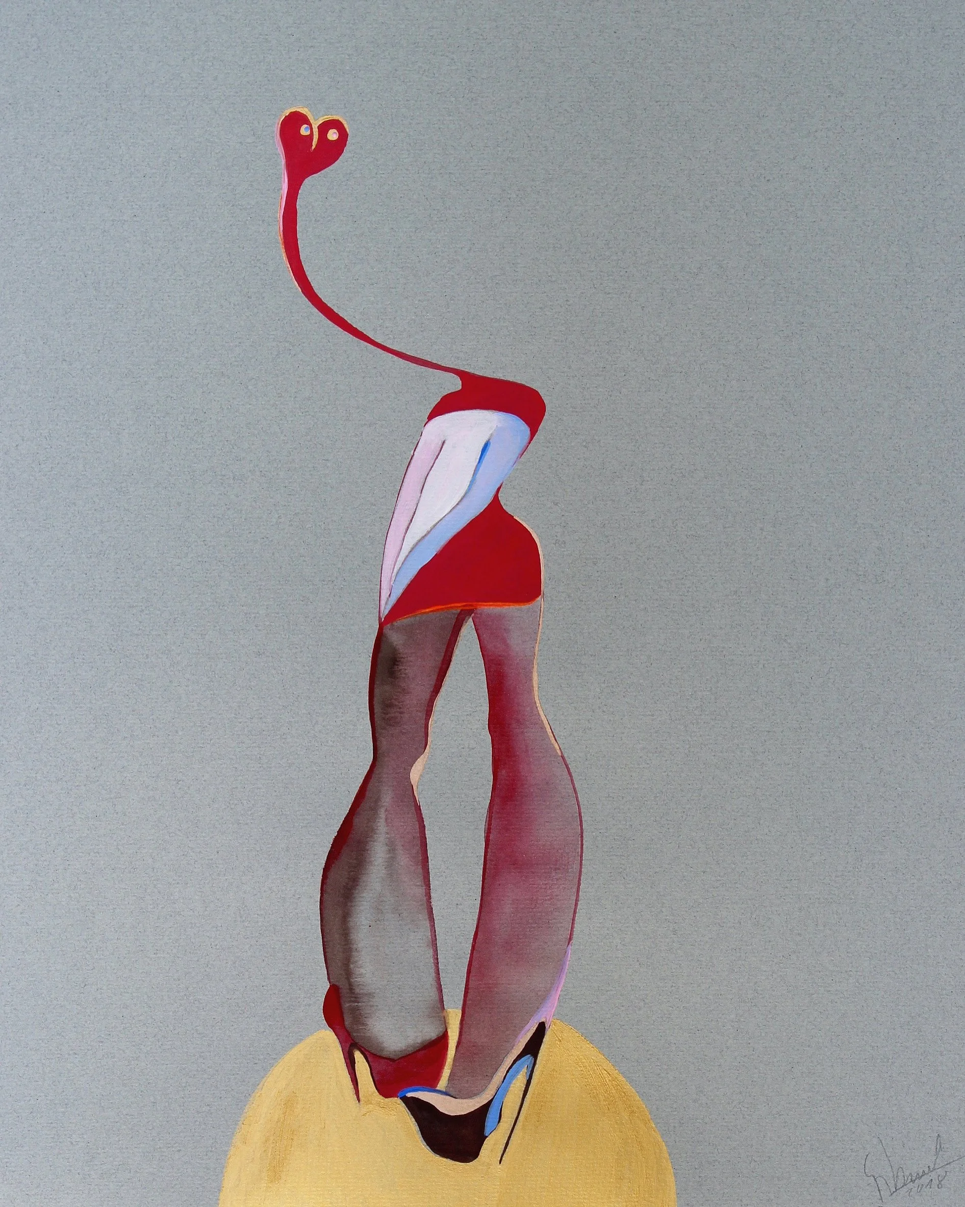  SOLD  40,6cm x 30,5 cm  Watercolor, acrylic 