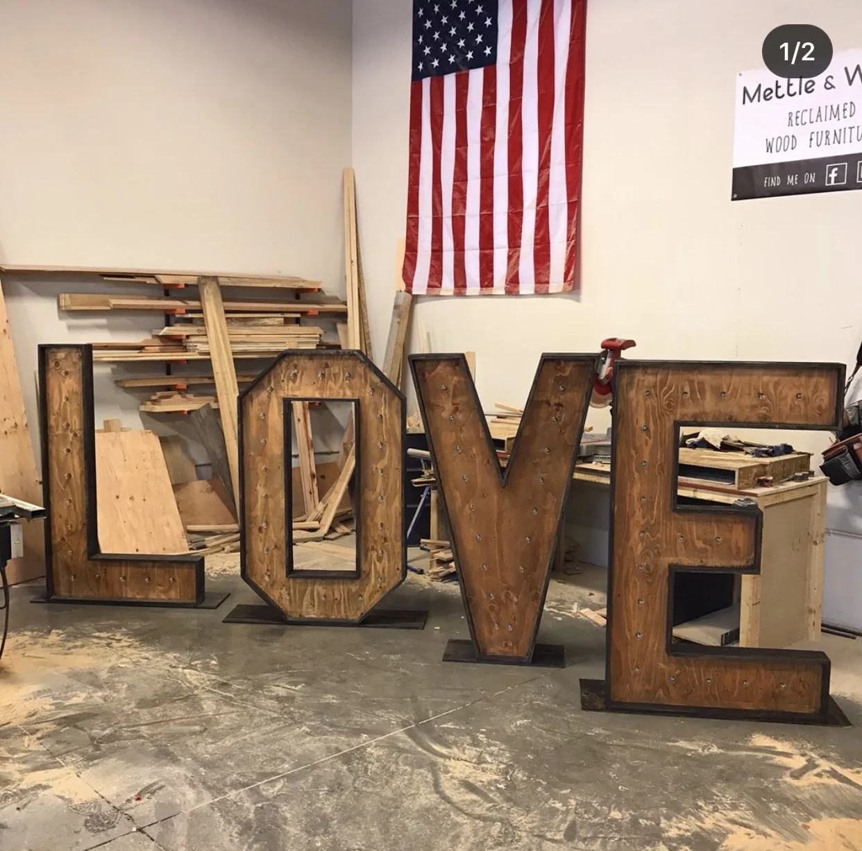 5 ft. Tall love letters for Sound Extreme in Sonora,CA