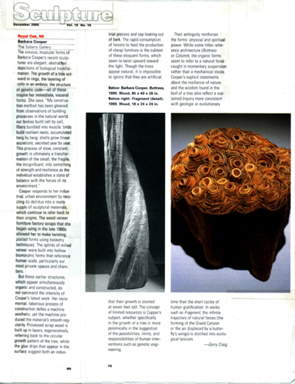 Sculpture Magazine, Dec 2000, Gerry Craig