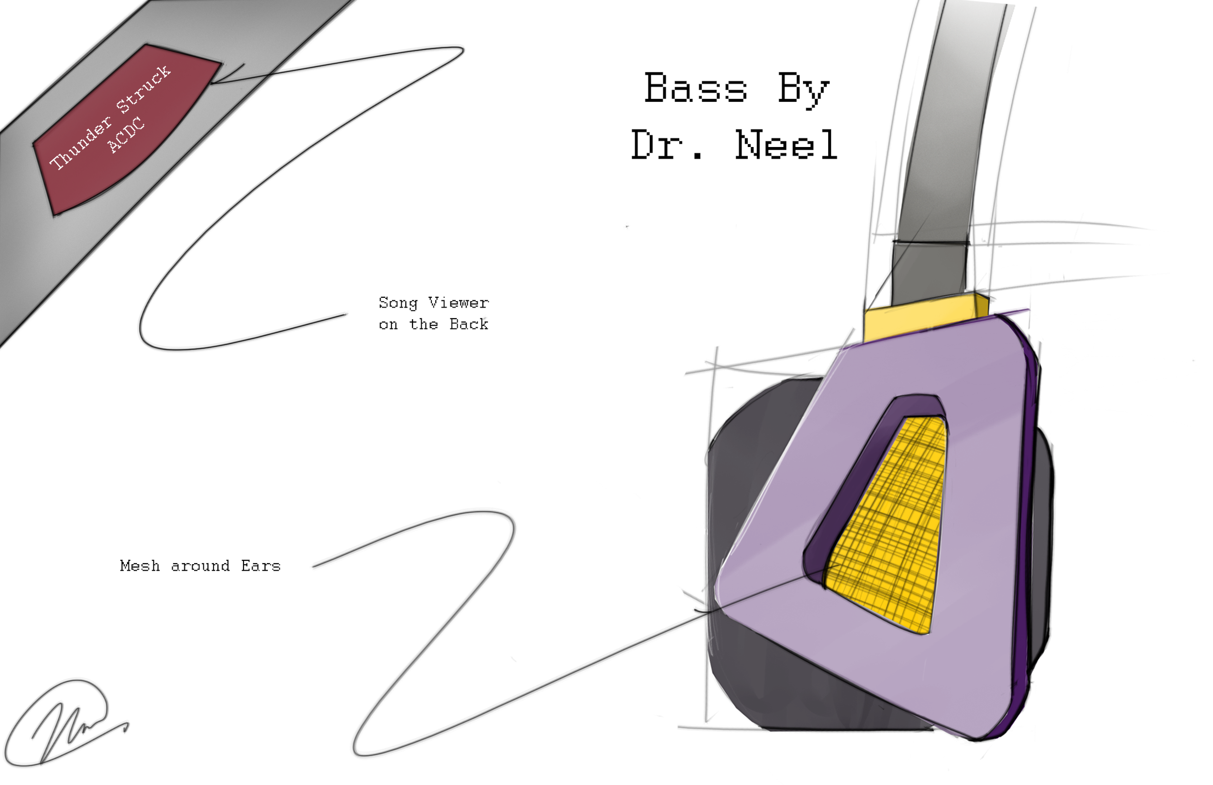   Beats Headphones Digital Sketch  