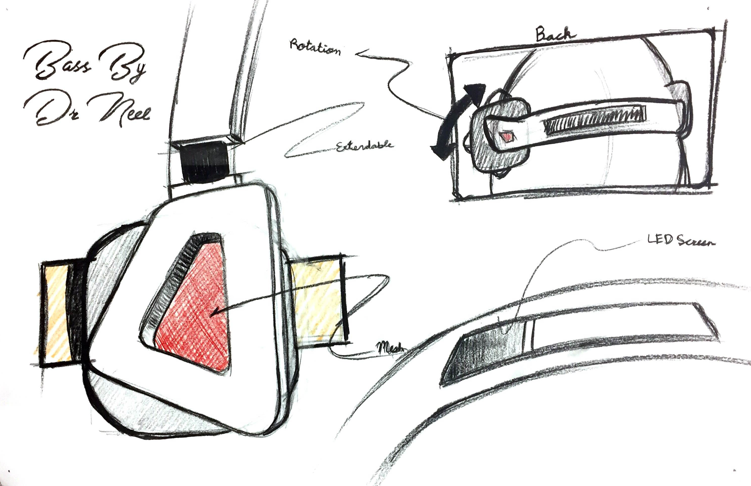   Beats Headphones Paper Sketch  