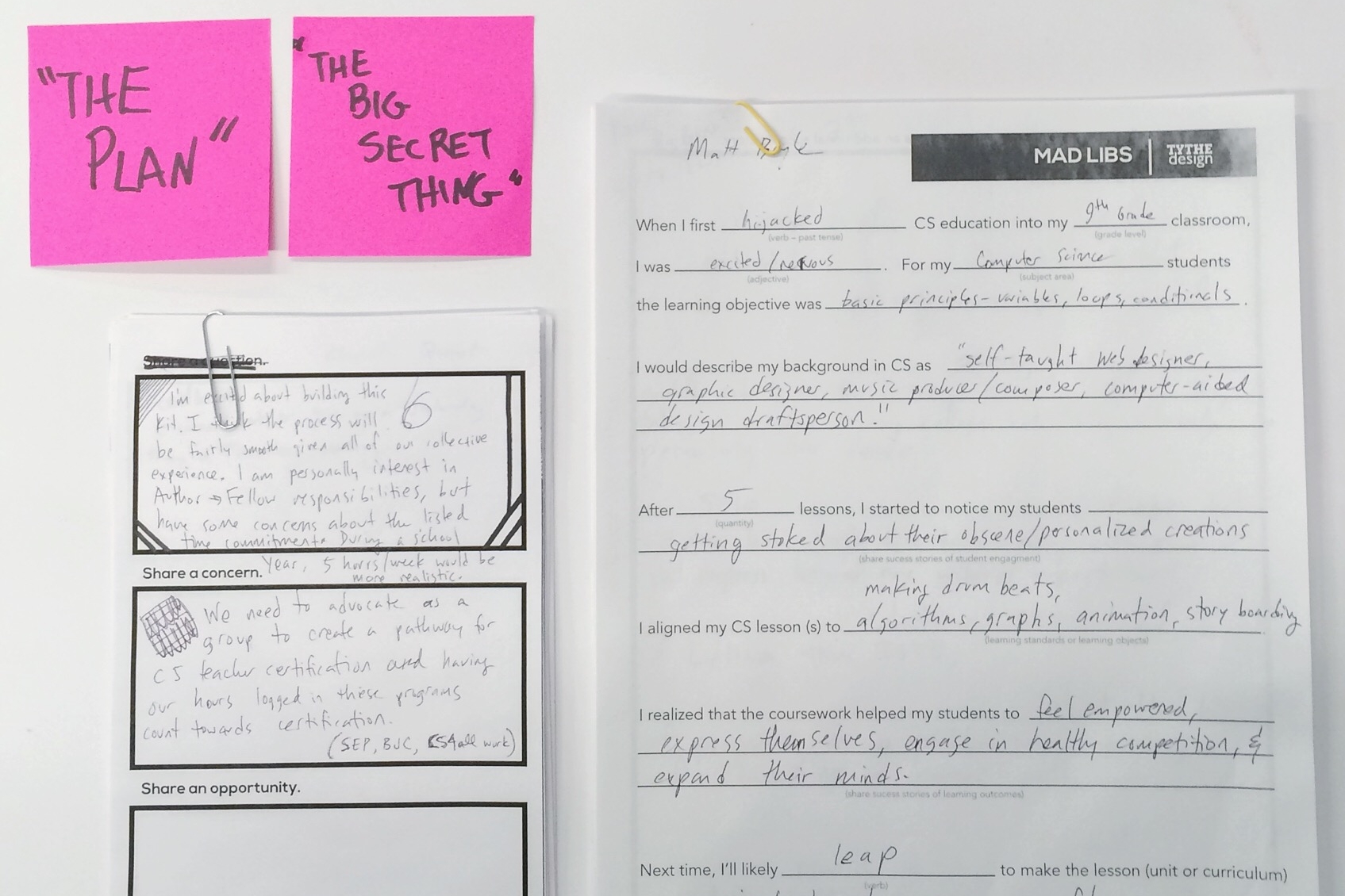 THROUGHOUT EACH WORKSHOP, WE RELIED ON CO-CREATIVE METHODS TO LEARN FROM TEACHERS AND SHARE TACTICS AND TECHNIQUES WITH ATTENDING PARTICIPANTS.