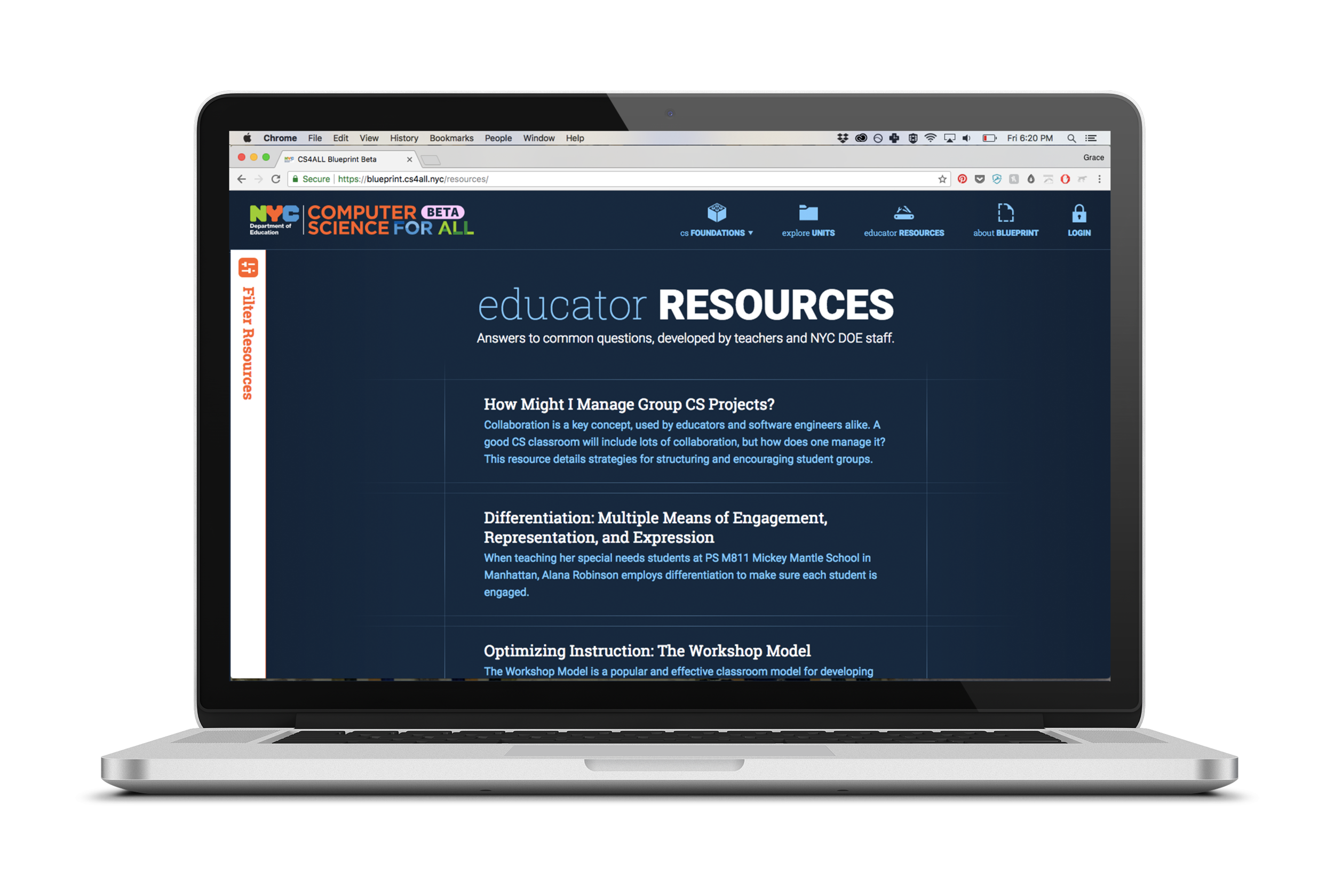 THE PROJECT CULMINATED IN A BLUEPRINT DESIGNED TO GUIDE TEACHERS BRINGING CS CONCEPTS INTO THEIR CLASSROOMS.