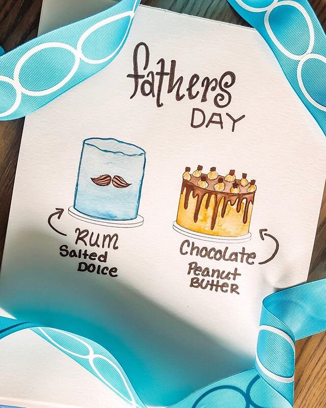 SOLD OUT!! Posted @4pm sold out in 23mins!! 👔Father&rsquo;s Day specials👔
We have our popular Rum cake with salted dolce de leche filling (Tall mini cake) &amp; our Classic Double chocolate peanutbutter cake (short standard cake). BOTH cakes feed 8