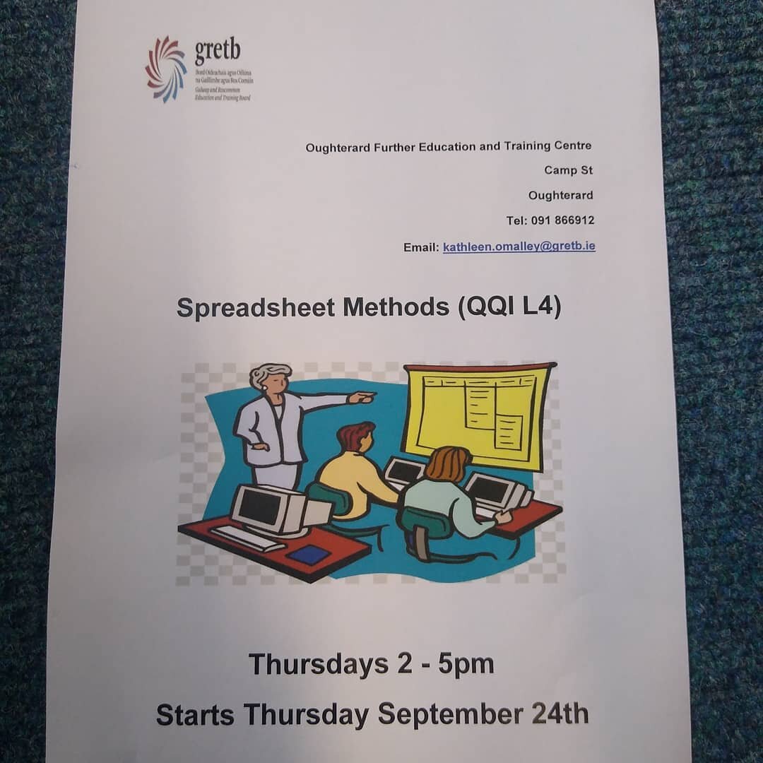 We all need #spreadsheets in our lives.... #excel #training #businessskills #oughterard #gretb