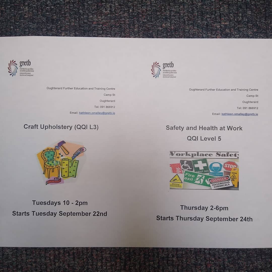 Two new #courses coming up in #oughterard through the #gretb #traIning #education