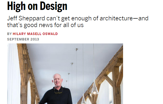 JEFF SHEPPARD FEATURED IN 5280 MAGAZINE ARTICLE "HIGH ON DESIGN"