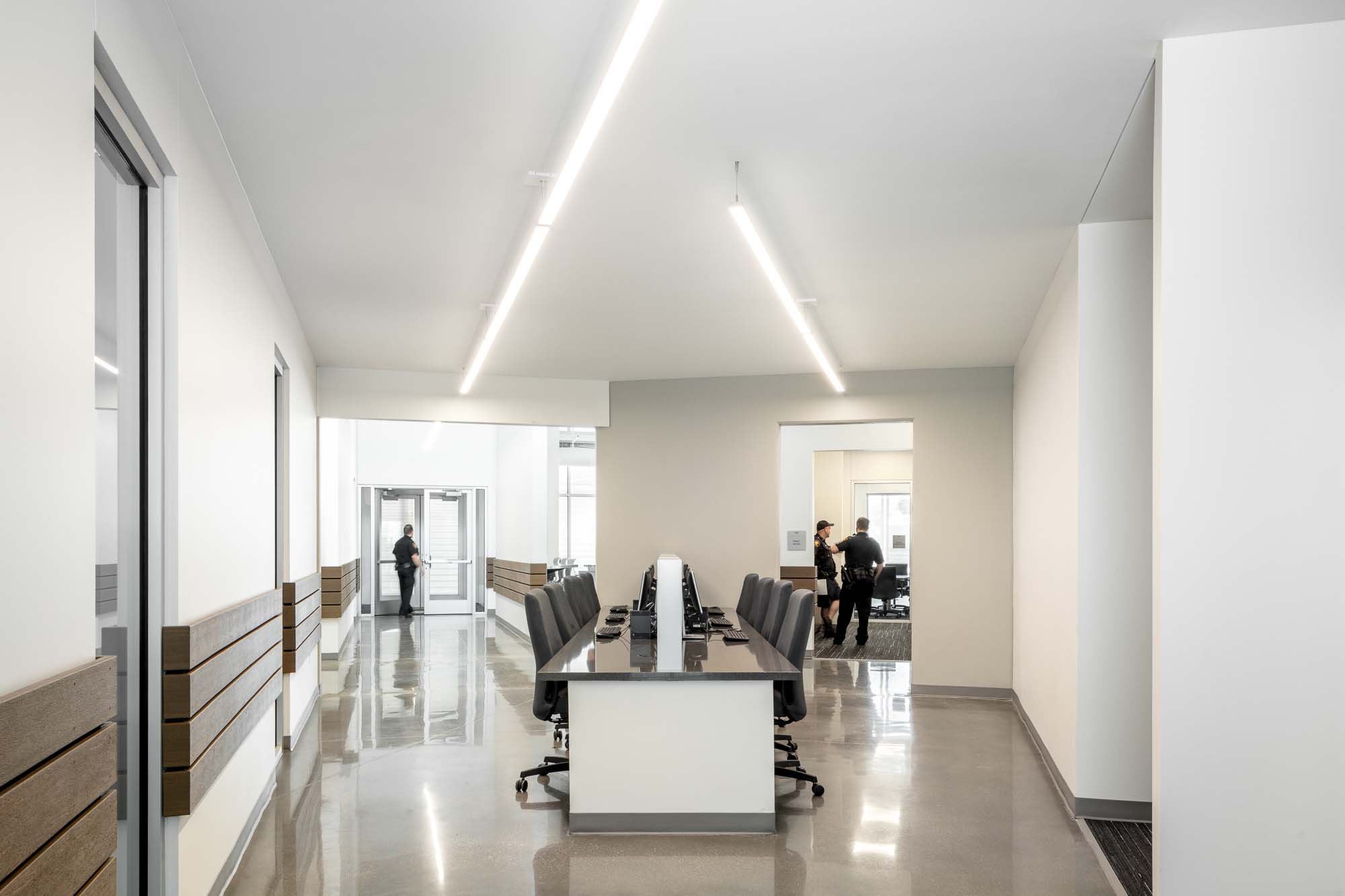 The floor plan was designed to be as open as possible the ensure that both the department and the community would feel welcome and connected tot he department.